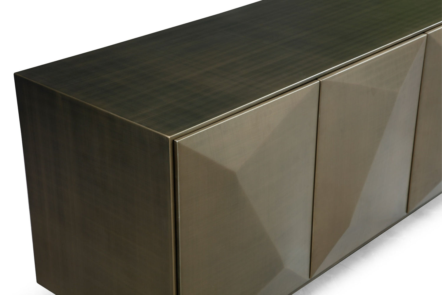 Modrest Vanguard Modern Antique Brass Buffet A Bold Fusion of Geometric Elegance and Timeless Sophistication for Stylish Living Spaces