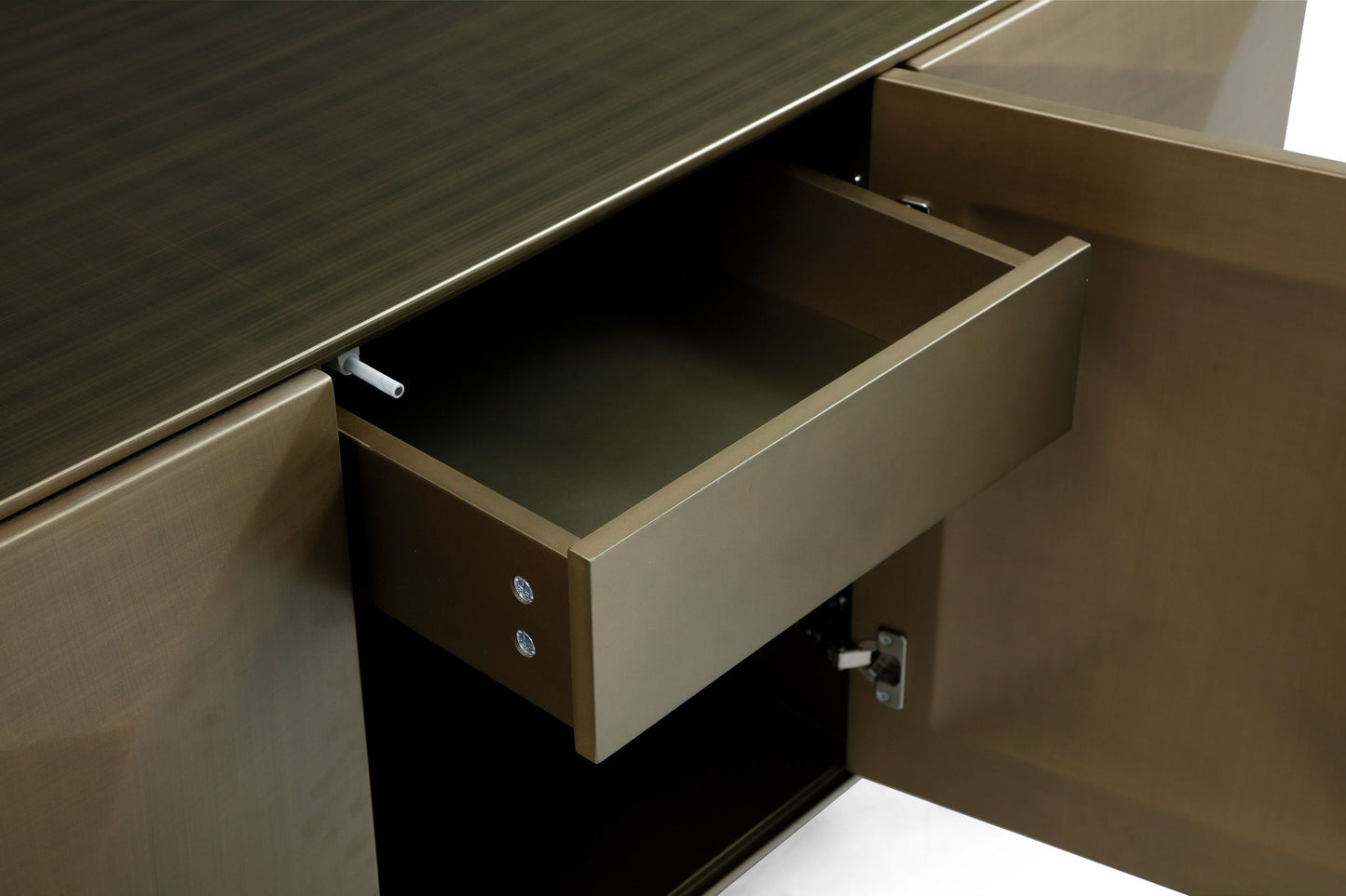 Modrest Vanguard Modern Antique Brass Buffet A Bold Fusion of Geometric Elegance and Timeless Sophistication for Stylish Living Spaces