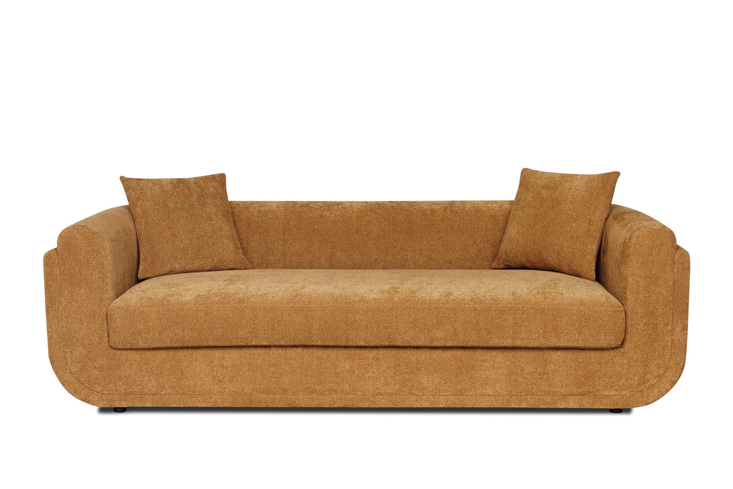 Divani Casa Tiene - Modern Orange Fabric Sofa Set – Bold and Stylish Living Room Furniture for Contemporary Spaces