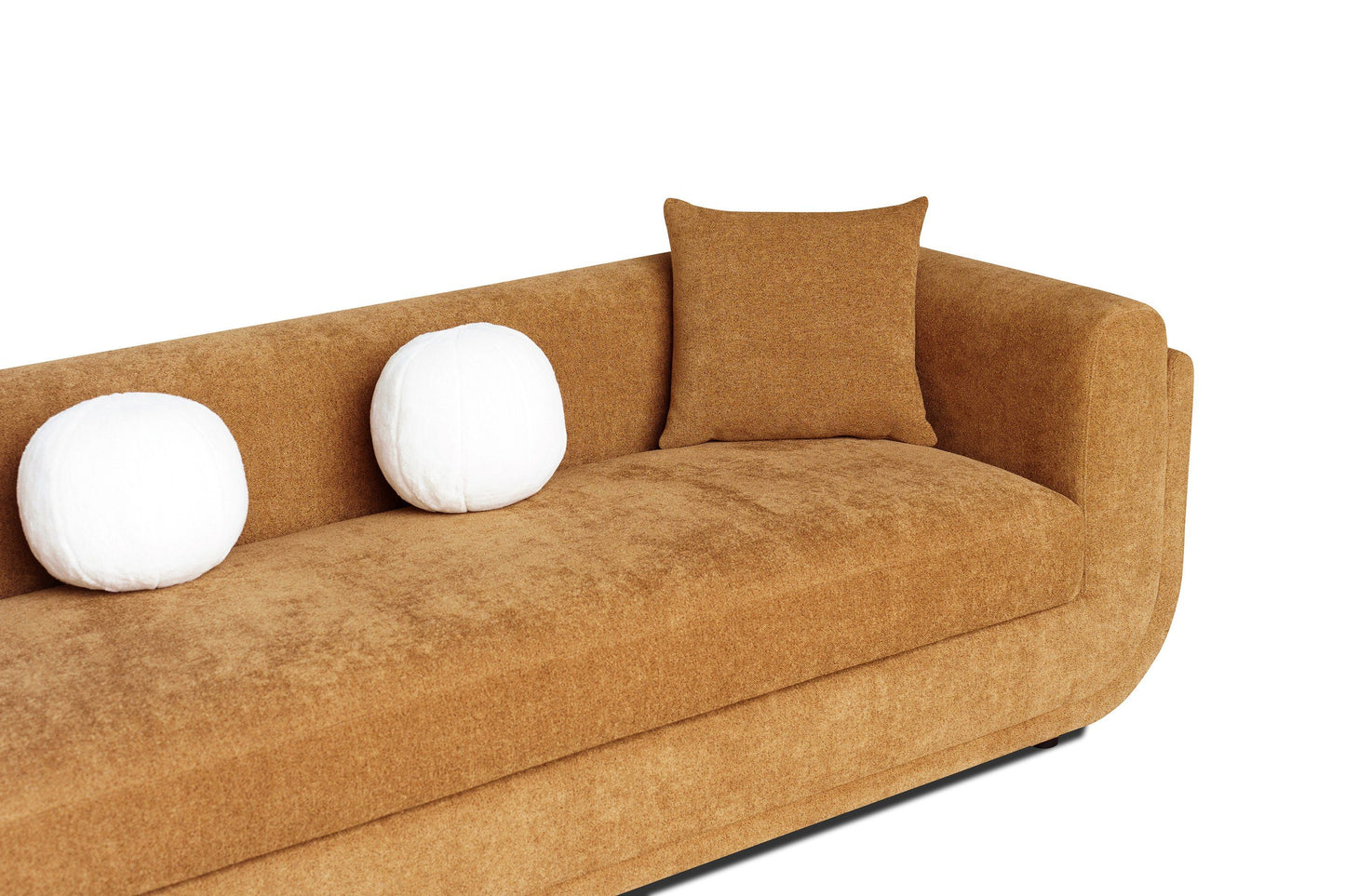 Divani Casa Tiene - Modern Orange Fabric Sofa Set – Bold and Stylish Living Room Furniture for Contemporary Spaces