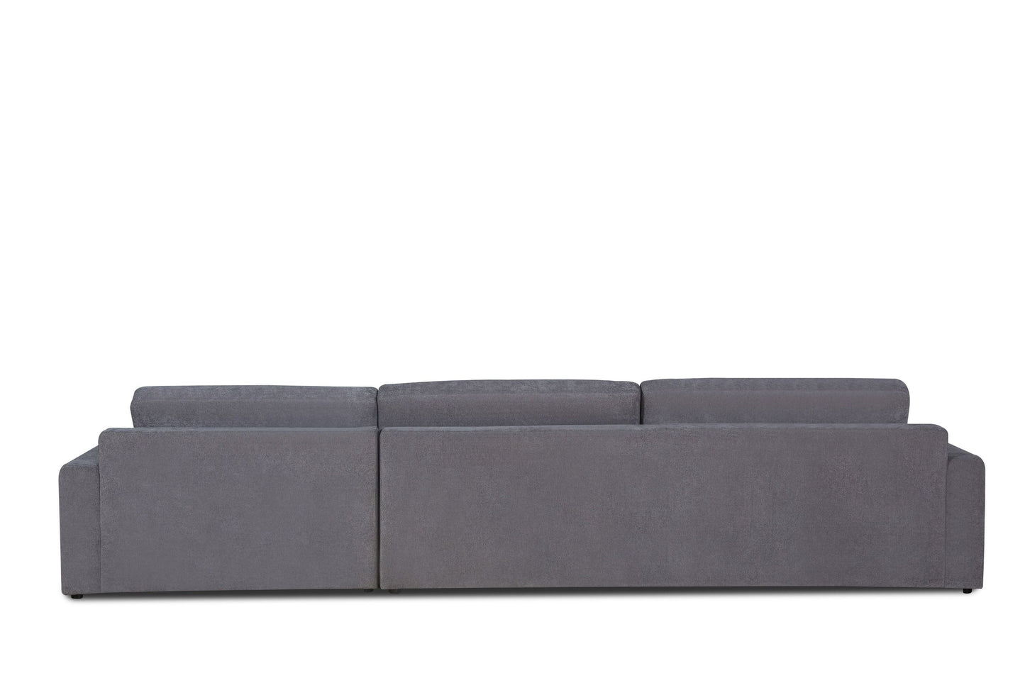 Divani Casa Loki Modern Grey Fabric Right Facing Sectional Sofa - Stylish & Comfortable Living Room Furniture