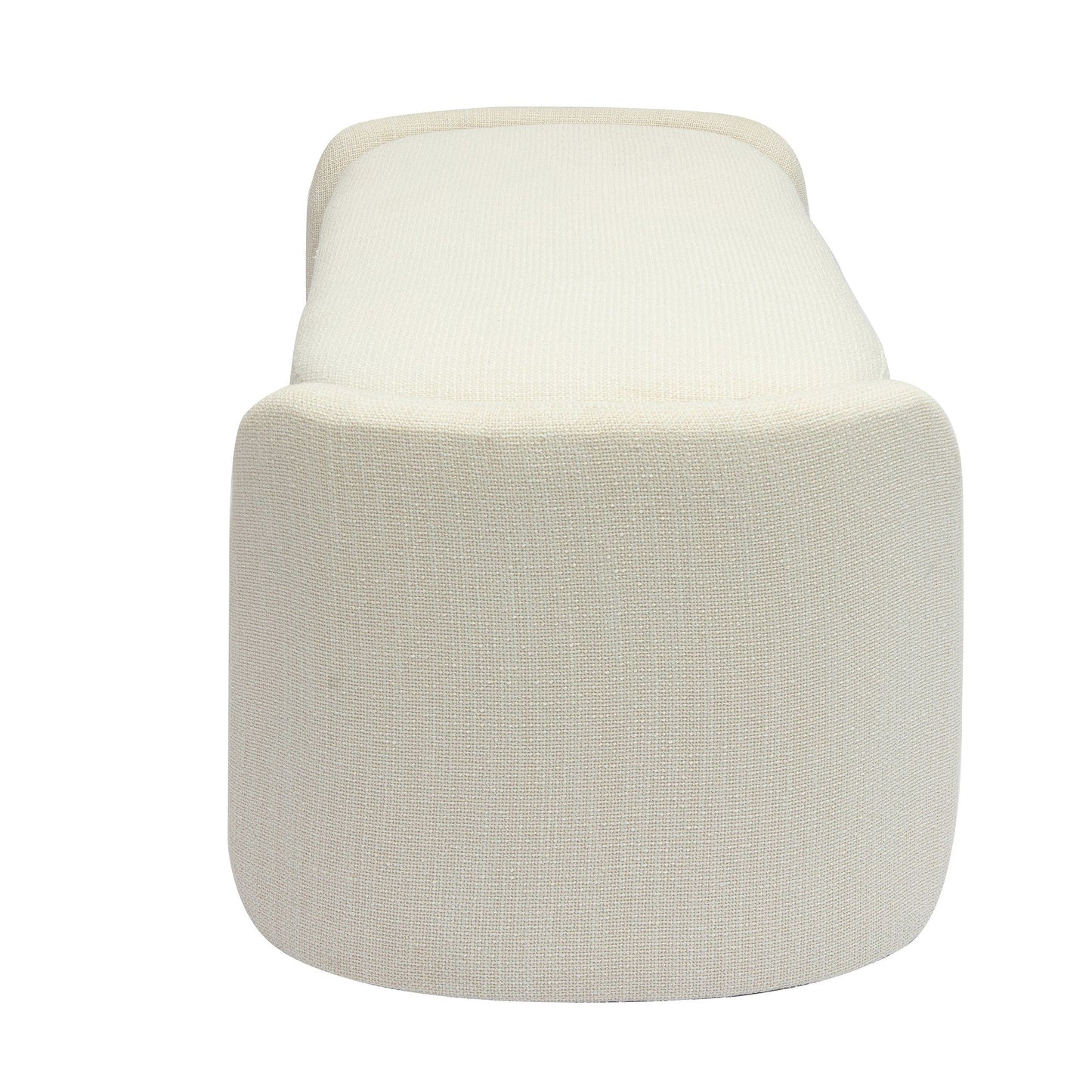 Modrest Erin Modern Cream Fabric Storage Ottoman Bench A Versatile Blend of Functional Storage and Contemporary Elegance for Sophisticated Living Spaces