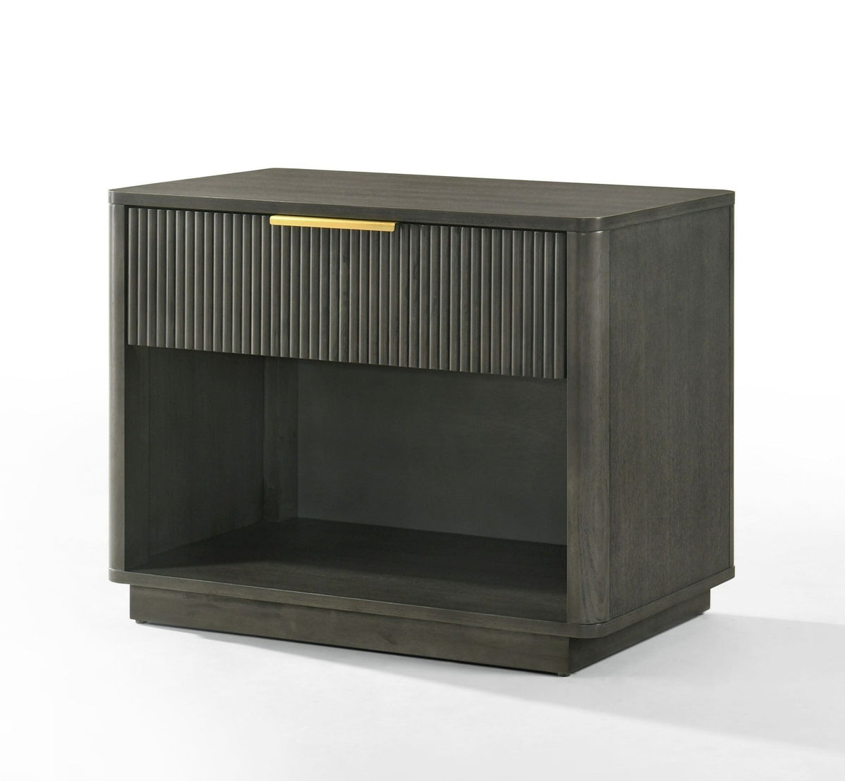 Santa Monica Nightstand Grey Wash Finish with Storage Drawer