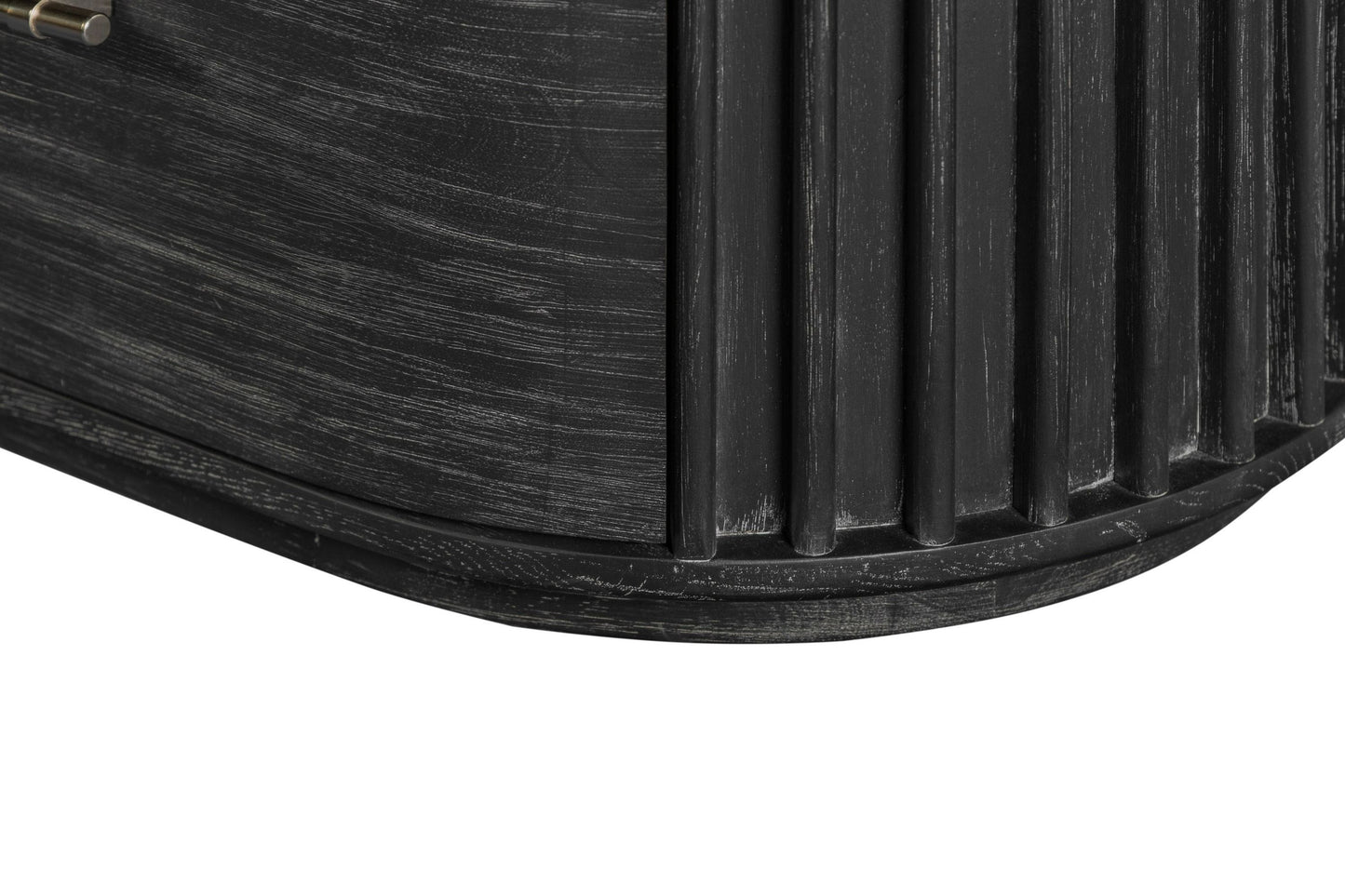Modrest Fields Modern Black Acacia Nightstand - Sleek and Functional Bedroom Storage Piece