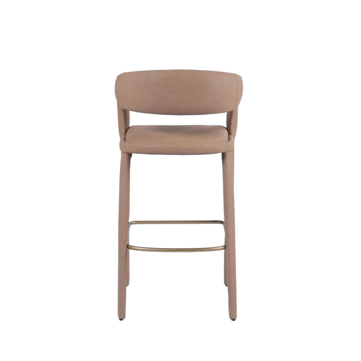 Modrest Faerron Modern Tan Leatherette Bar Chair A Sleek Fusion of Minimalist Elegance and Contemporary Craftsmanship for Sophisticated Living Spaces