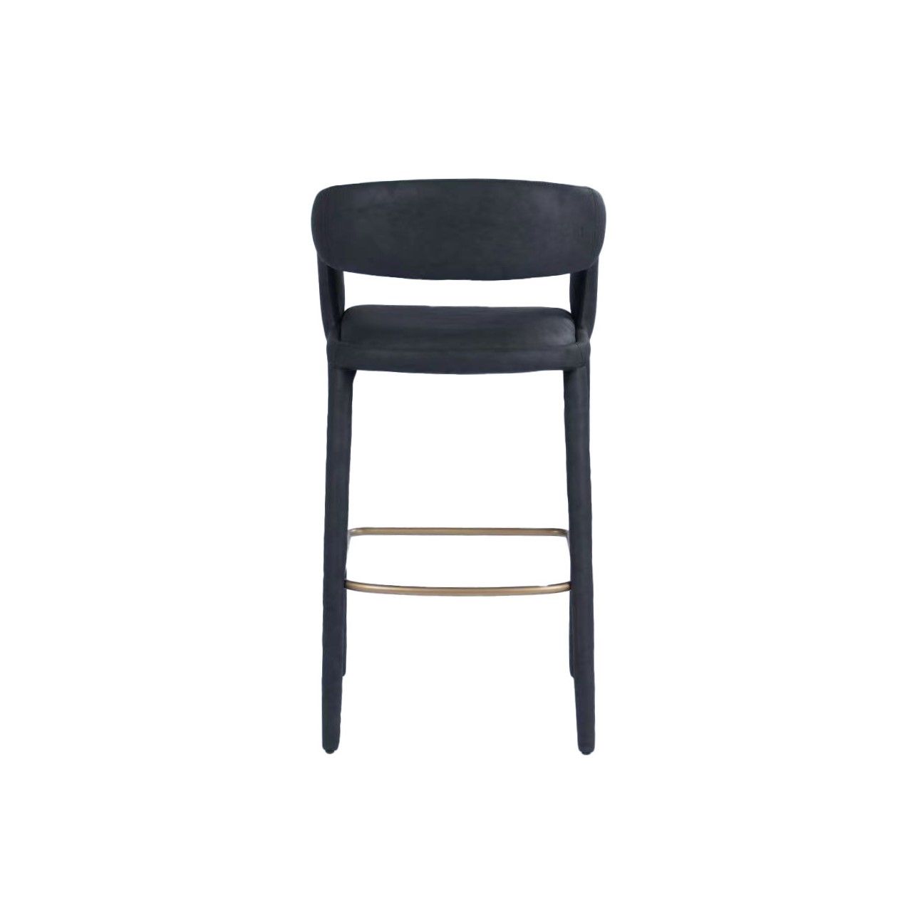 Modrest Faerron Modern Black Leatherette Bar Chair A Sleek Fusion of Minimalist Elegance and Contemporary Craftsmanship for Sophisticated Living Spaces