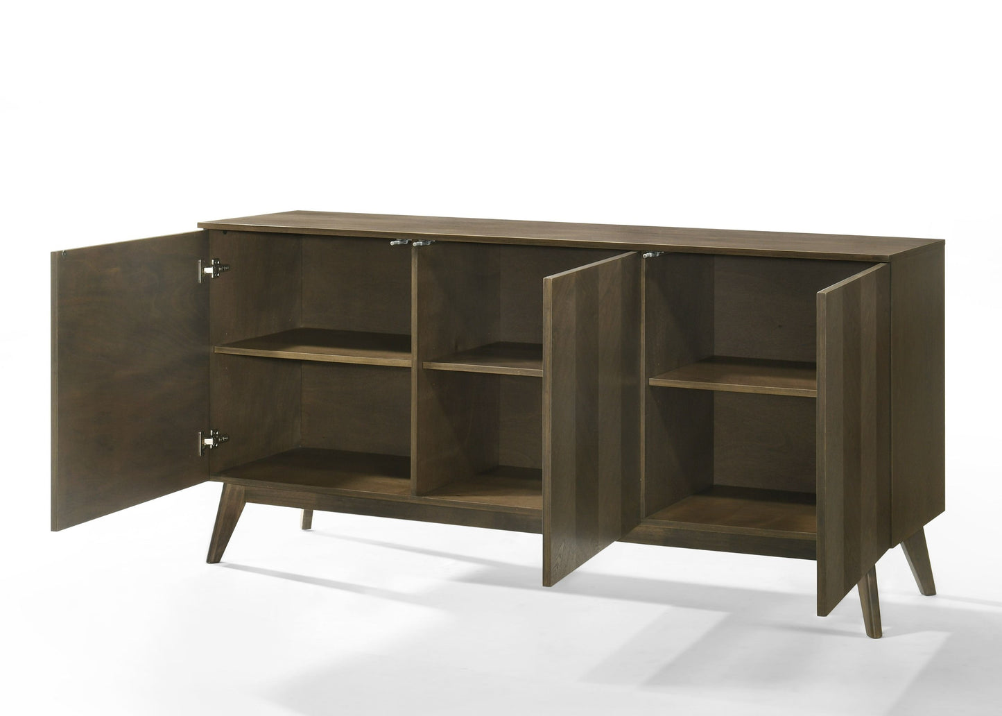 Modrest Costello Mid-Century Modern Wenge Dining Set A Timeless Fusion of Sleek Design and Rich Textures for Sophisticated Dining Spaces