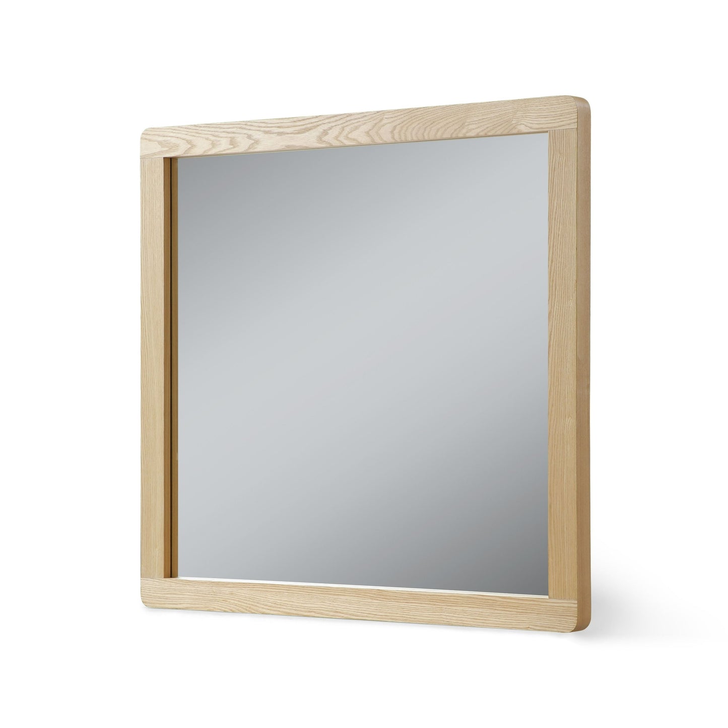 Modrest Gavin Modern Natural Ash Mirror Minimalist Elegance with Natural Ash Wood for Versatile Living Spaces