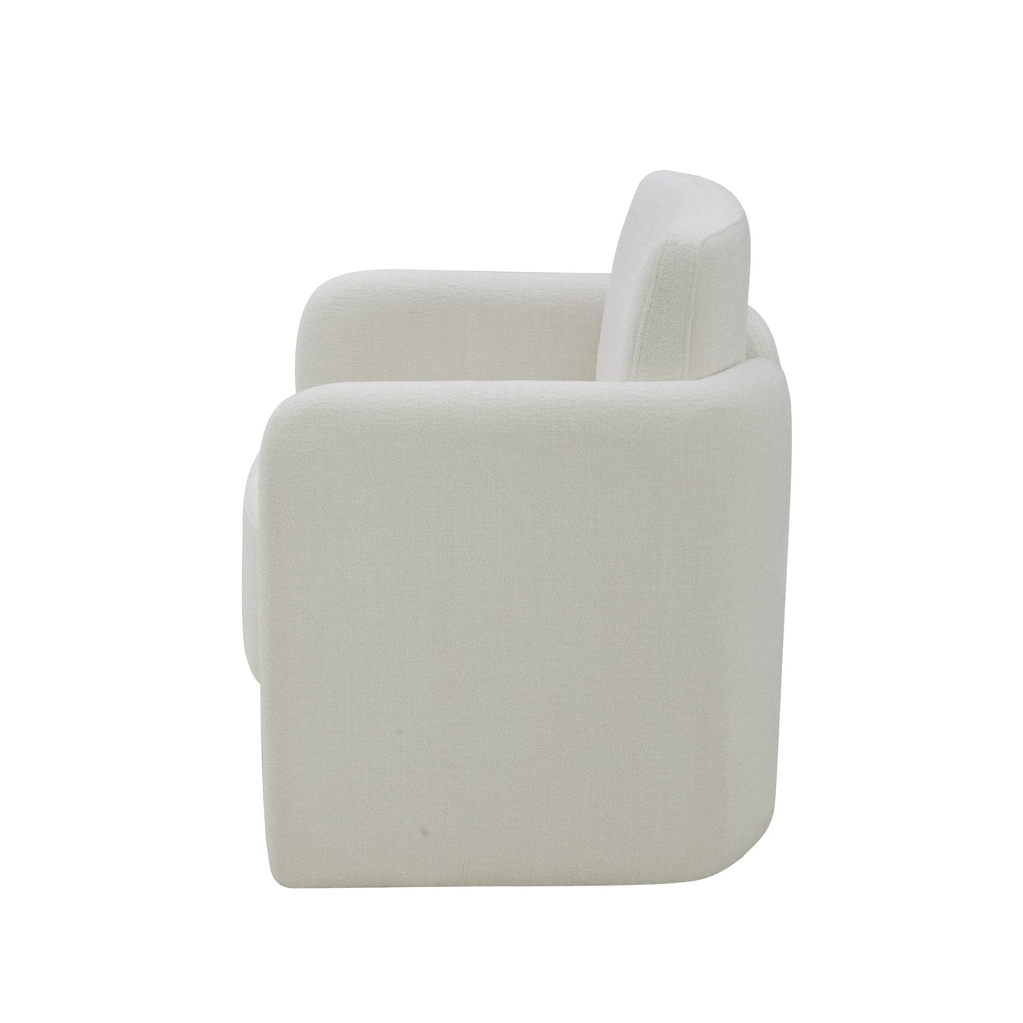 Hermosa Modern White Fabric Dining Chair A Sublime Balance of Contemporary Design and Plush Comfort for Sophisticated Dining Spaces