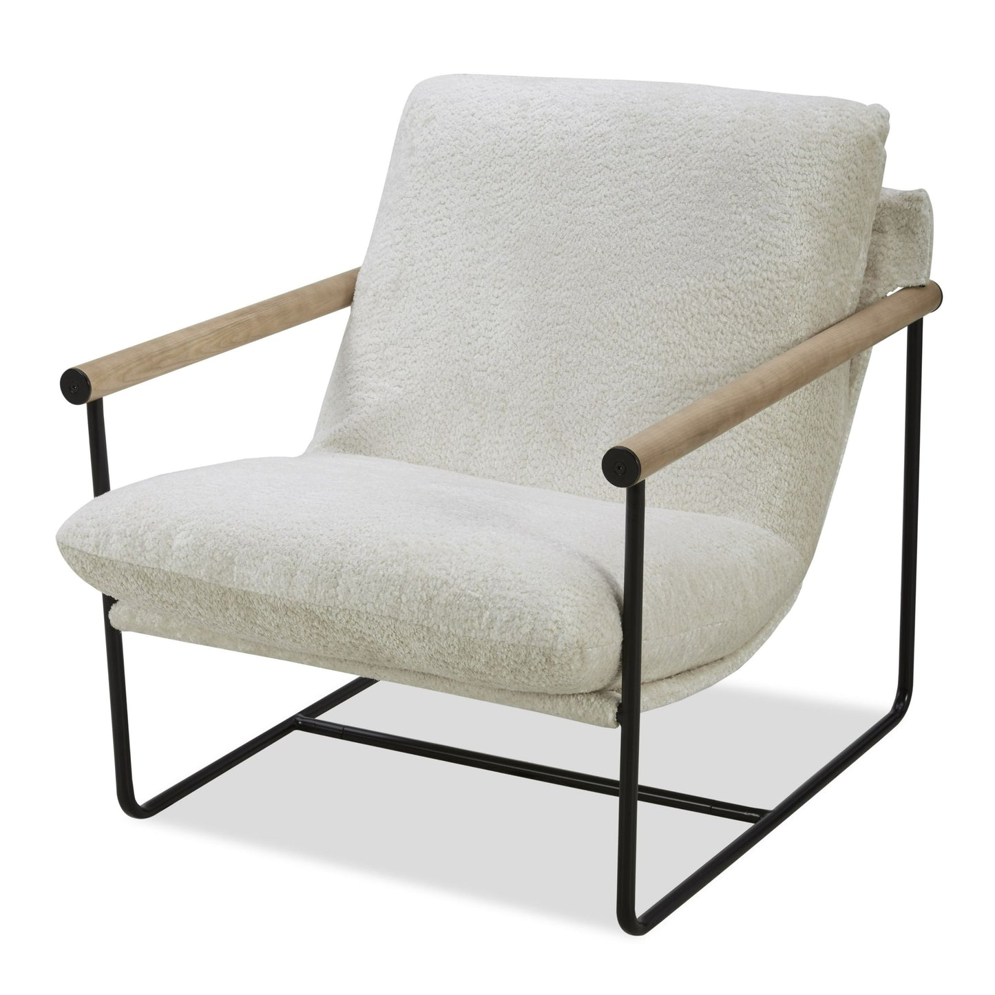 Modrest Moorcroft Modern Beige Fabric Accent Chair A Sophisticated Blend of Contemporary Design and Elegant Comfort for Stylish Living Spaces