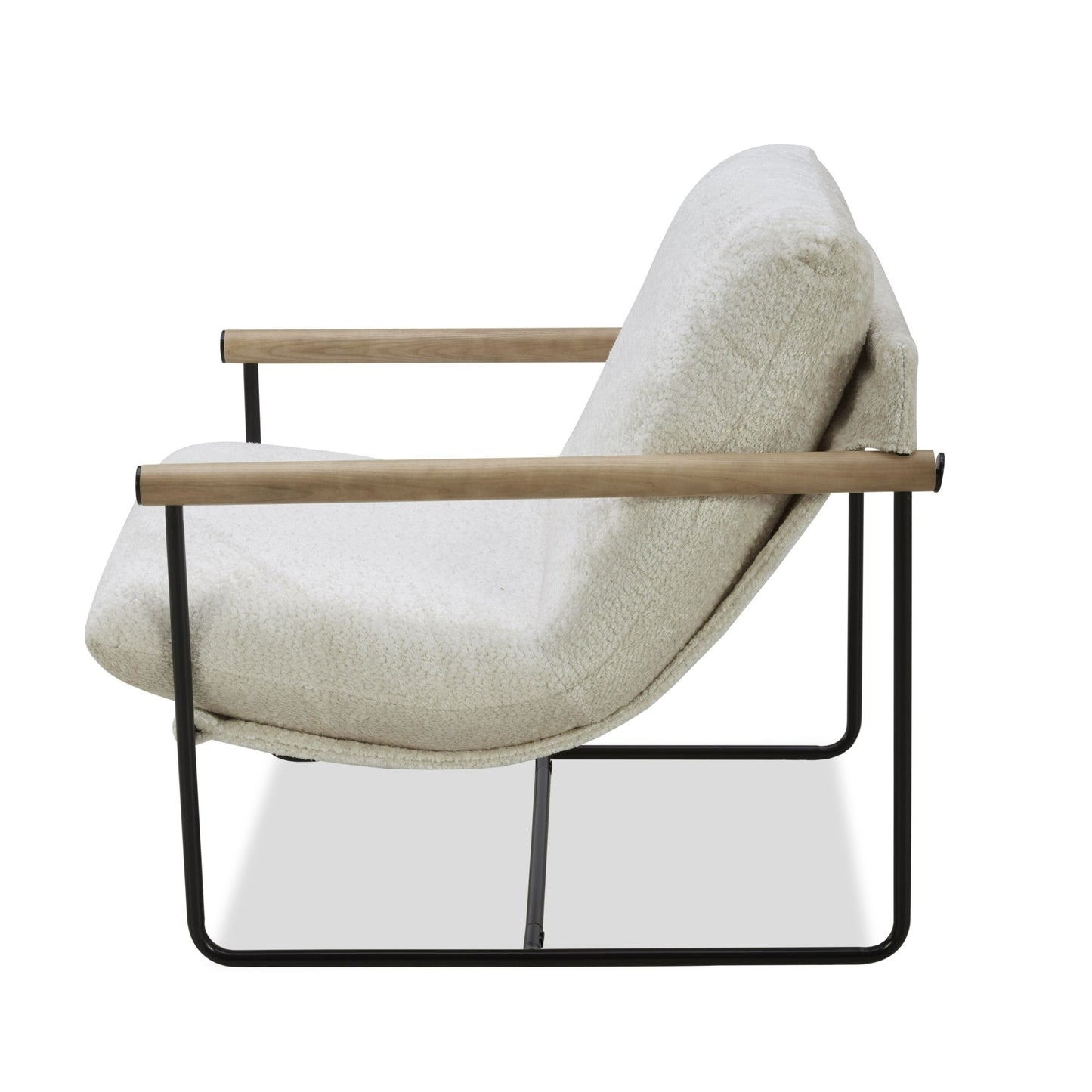 Modrest Moorcroft Modern Beige Fabric Accent Chair A Sophisticated Blend of Contemporary Design and Elegant Comfort for Stylish Living Spaces