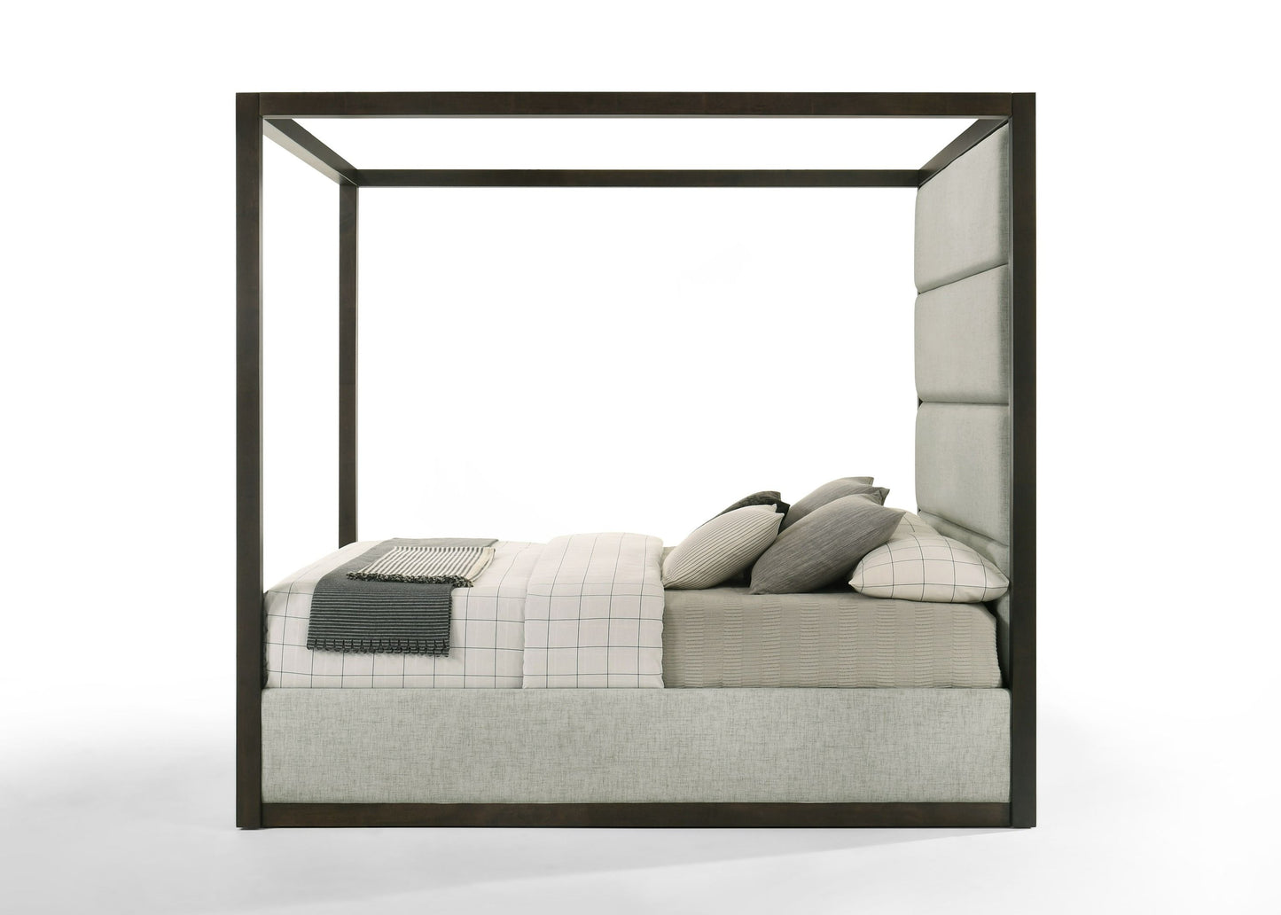 Modrest Manhattan Contemporary Canopy Cherry Bed A Bold Statement of Modern Luxury and Timeless Elegance for Sophisticated Living Spaces
