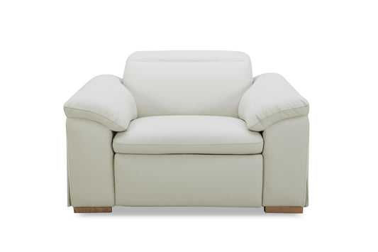 Divani Casa Gregory Recliner Chair β Modern Off-White Leather Upholstery