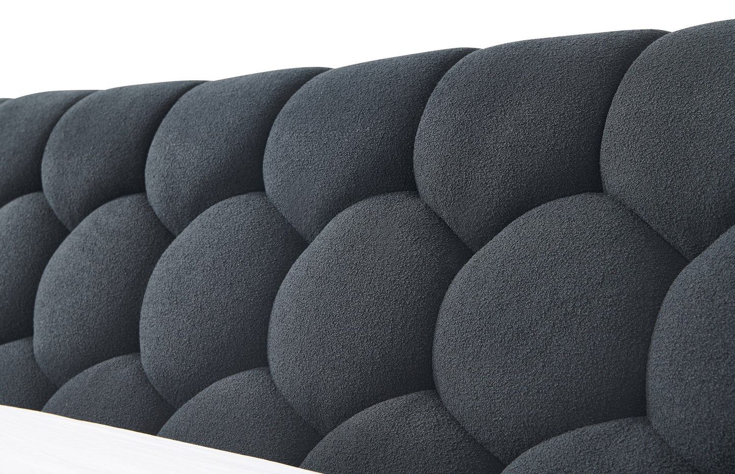 Yolonda Modern Black Fabric Bed Sleek Contemporary Design with Luxurious Comfort for Sophisticated Bedroom Spaces