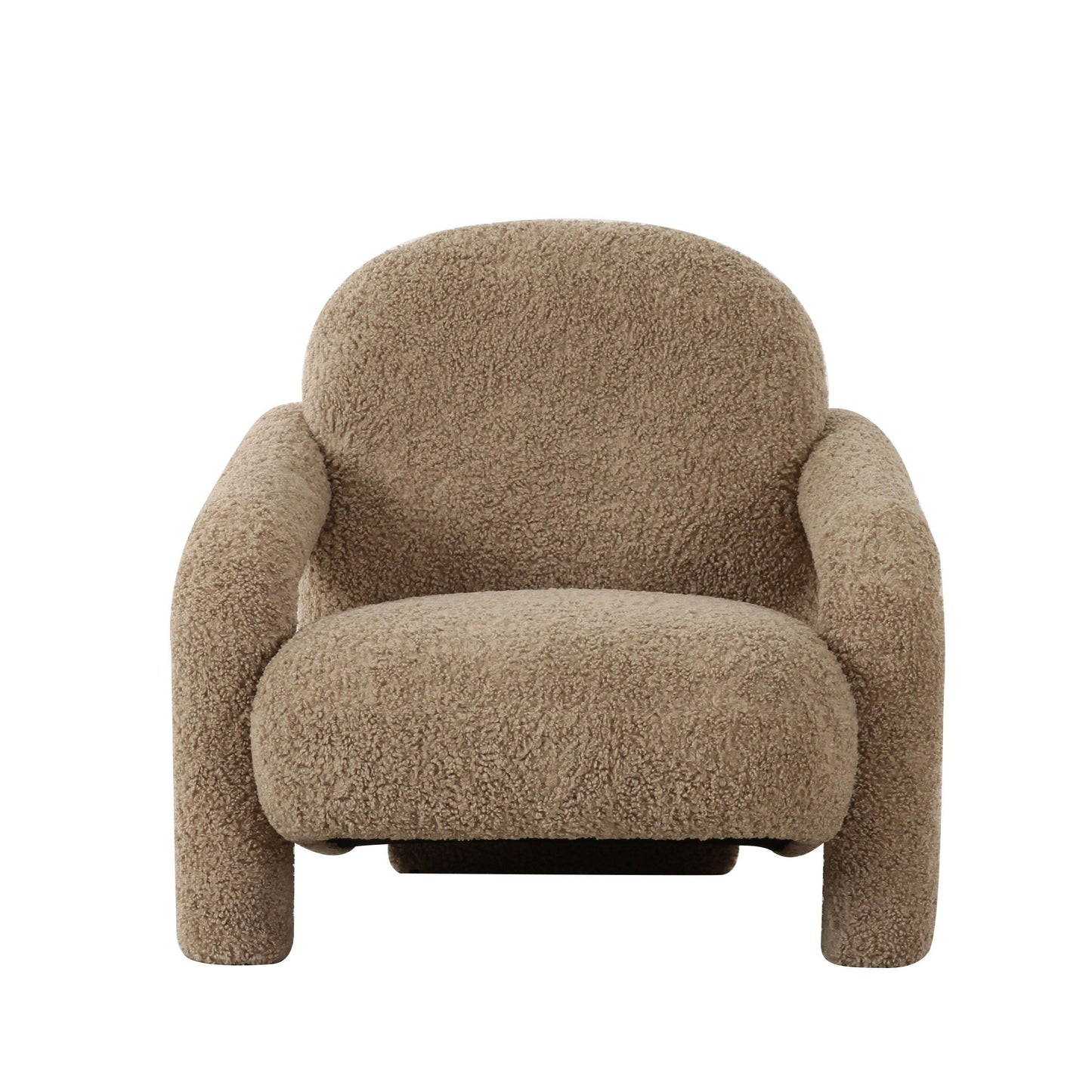 Divani Casa Trevor Modern Tan Fabric Accent Chair A Stylish Fusion of Comfort and Contemporary Design for Sophisticated Living Spaces