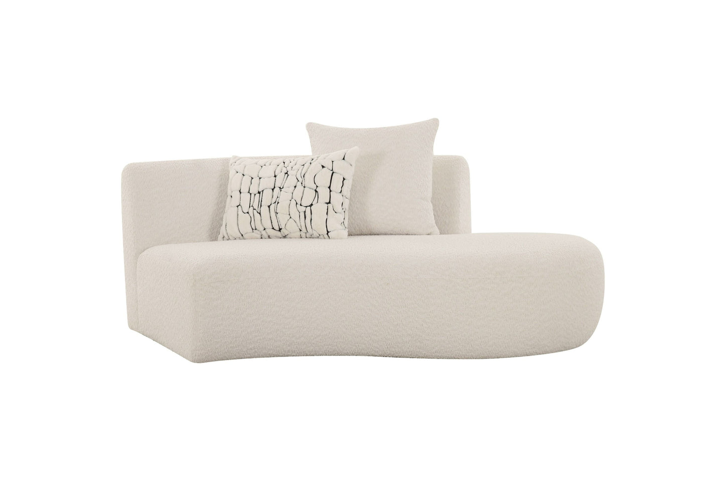 Divani Casa Weldon Modern Off-White Fabric Curved Sectional - Stylish and Comfortable Seating for Contemporary Living Spaces