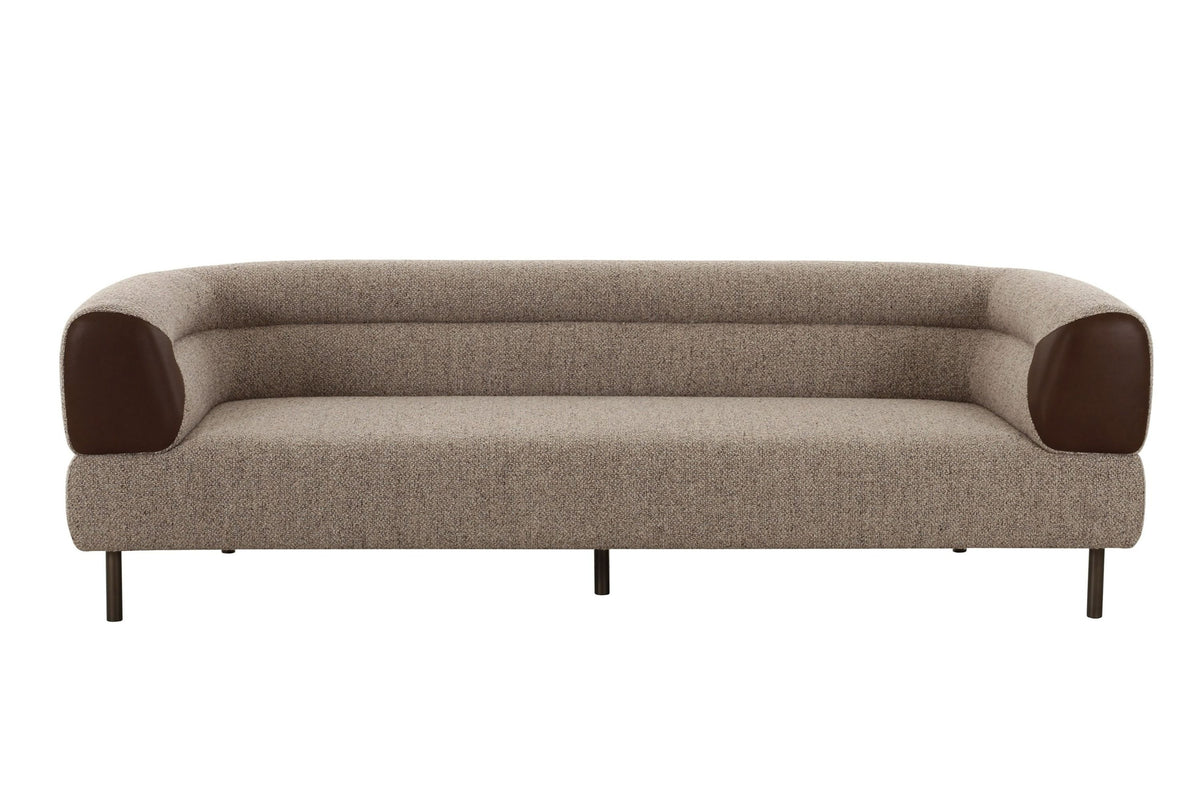 Plume Brown Fabric Sofa
