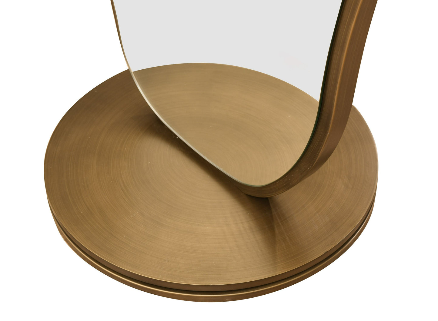 Modrest Esteem Modern Antique Brass Freestanding Mirror - Elegant and Stylish Statement Piece for Contemporary Interiors