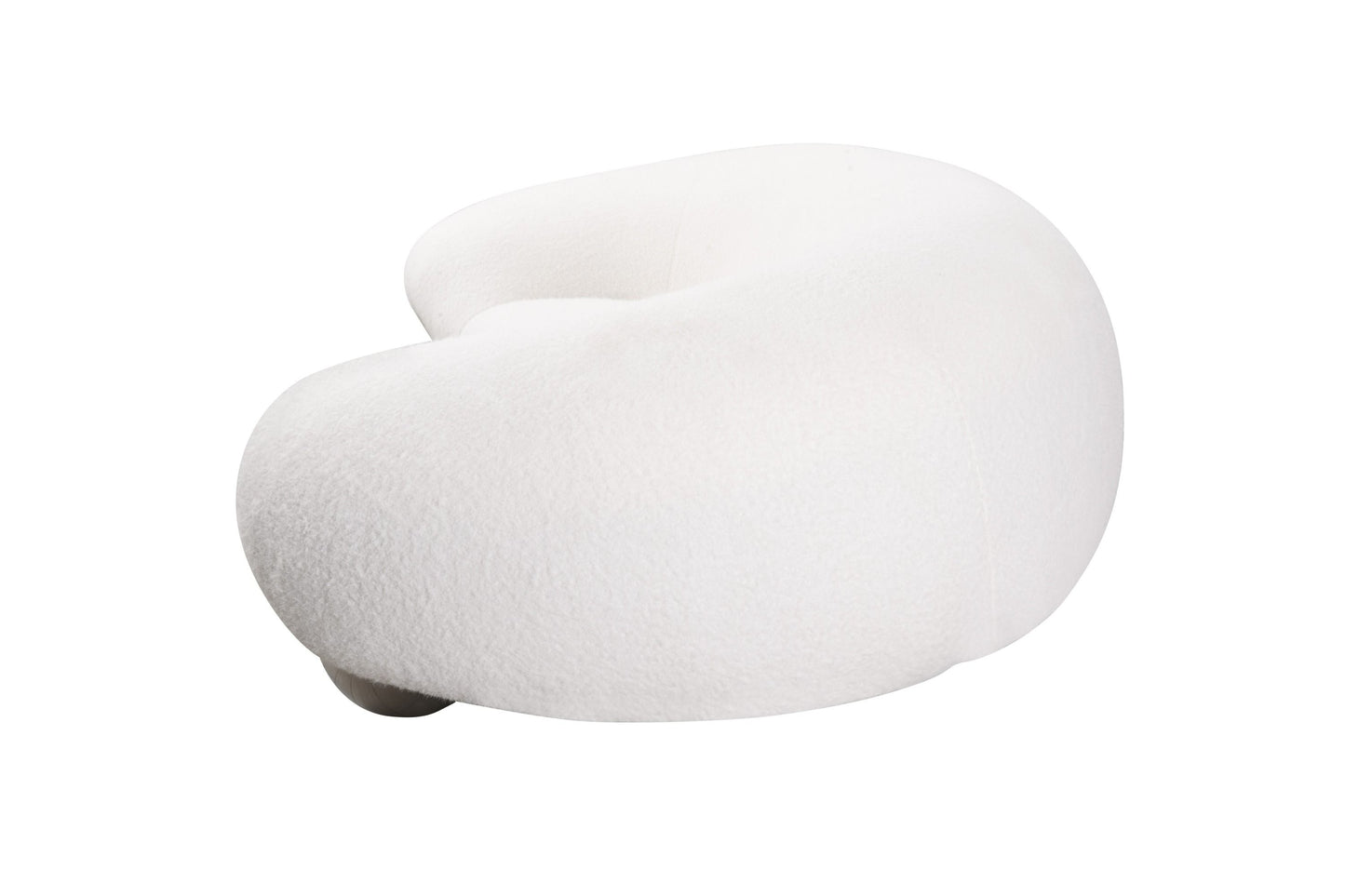 Divani Casa Fortune Contemporary White Fabric Sofa A Sleek Blend of Modern Elegance and Plush Comfort for Sophisticated Living Spaces