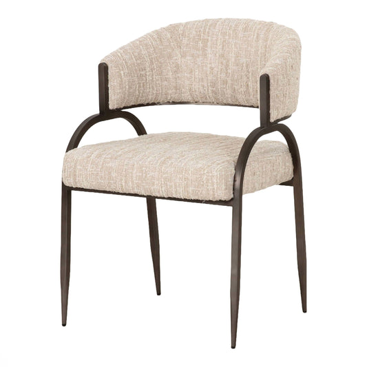Kobe Modern Beige Fabric Dining Chair - Stylish and Comfortable Dining Chair for Contemporary Interiors