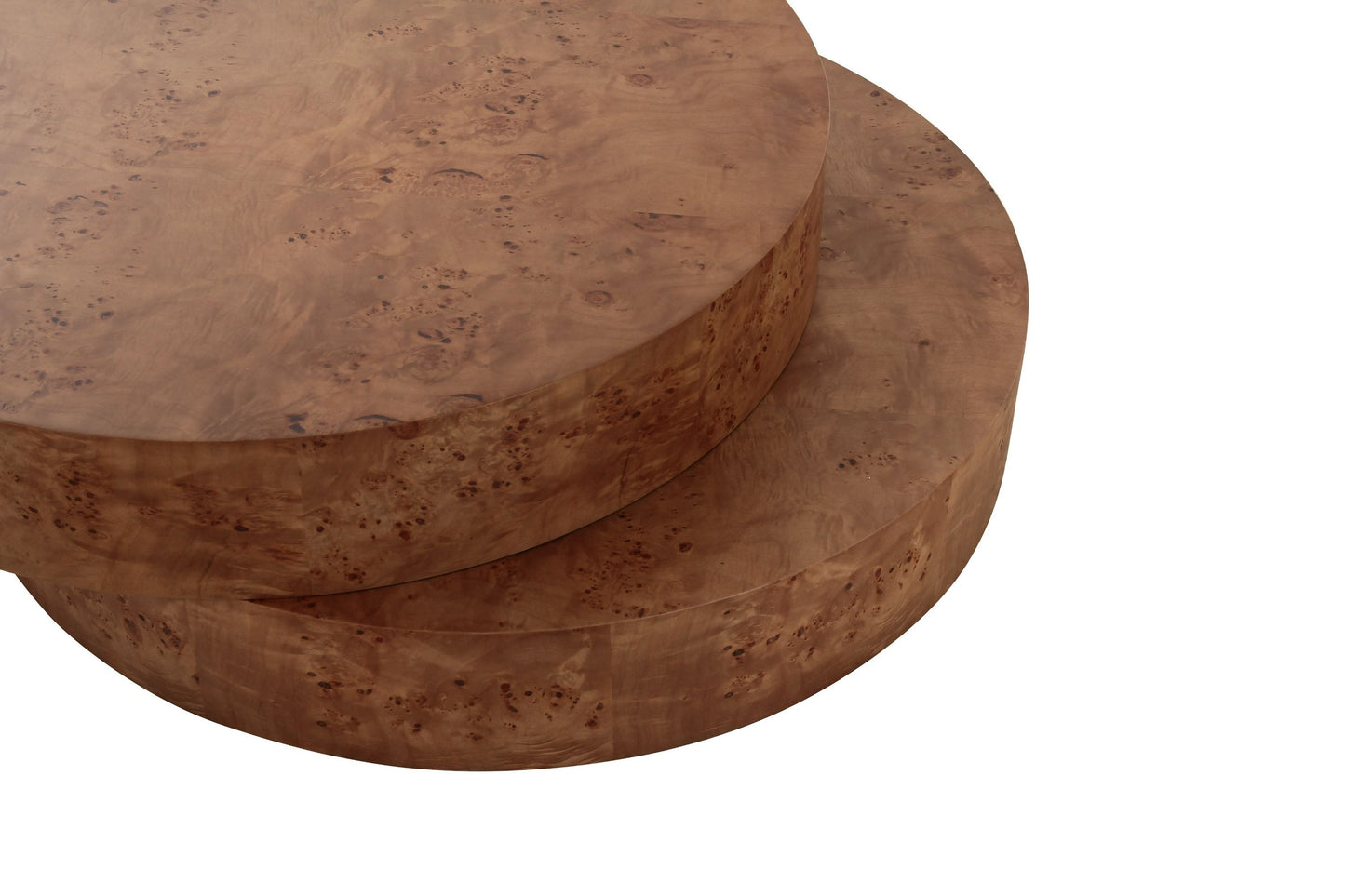 Modrest Ely Modern Faux Burl Coffee Table - Stylish and Unique Coffee Table for Contemporary Living Spaces