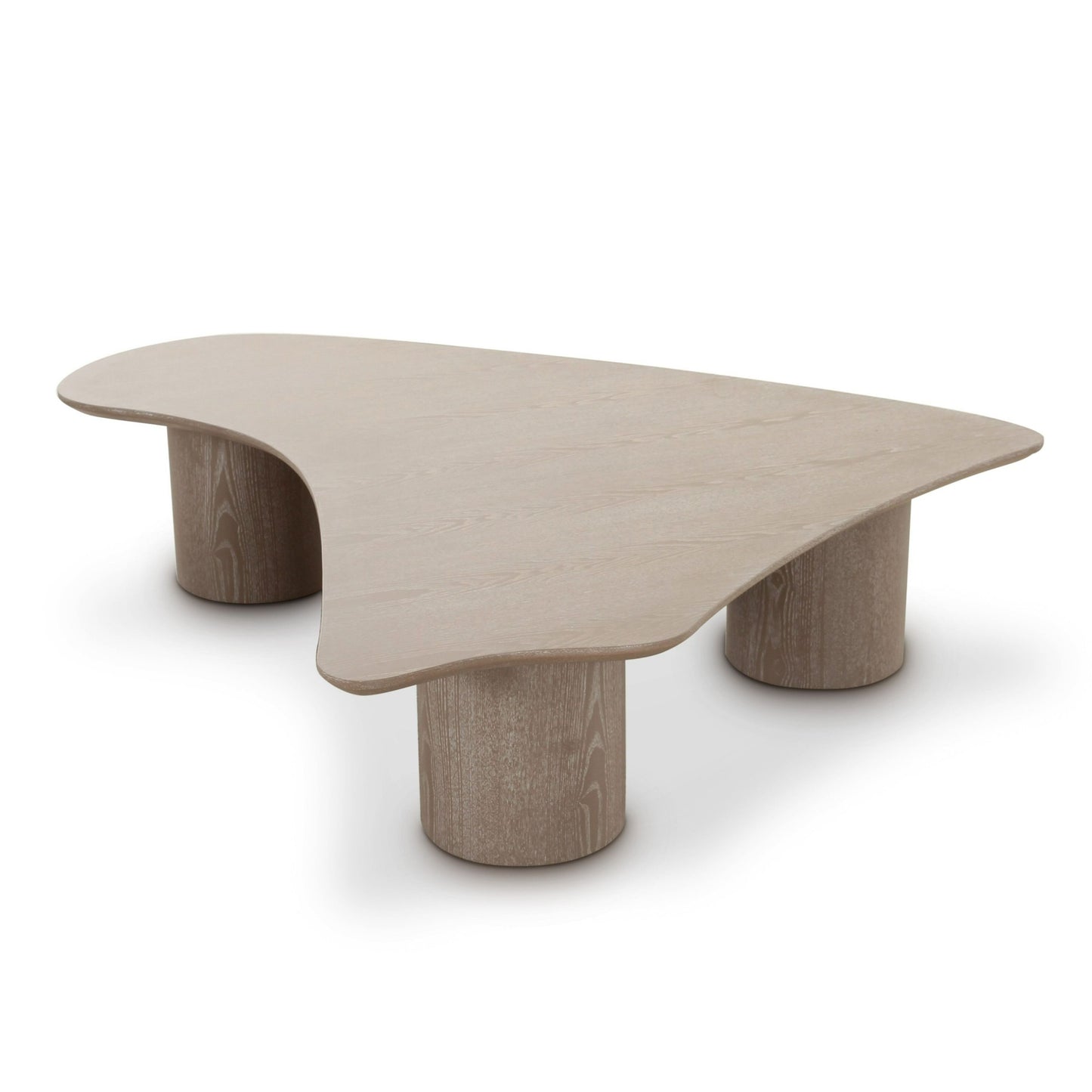 Modrest Connie Modern Nesting Coffee Table Set – White Oak Wood - Space-Saving Contemporary Design
