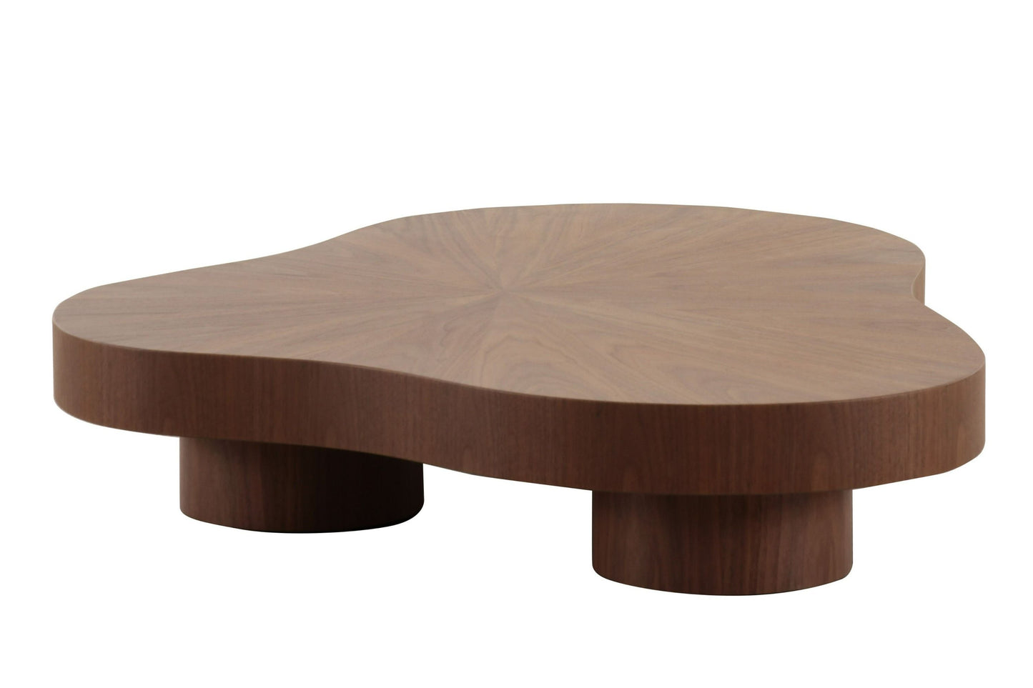 Modrest Larch Modern Walnut Nesting Table Set – Stylish Space-Saving Coffee Tables