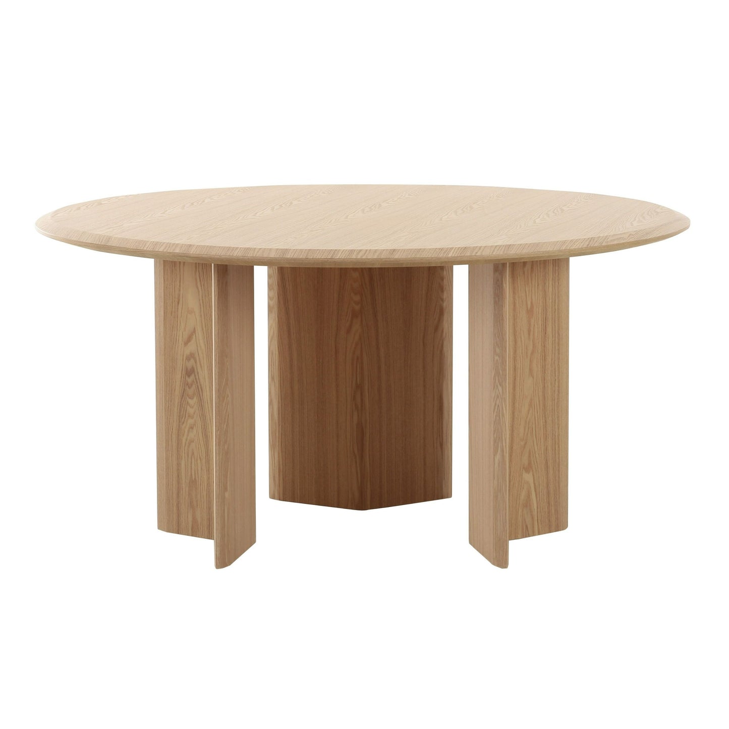 Modrest Masuda Modern Natural Ash Round Dining Table - Elegant and Functional Dining Table for Contemporary Spaces