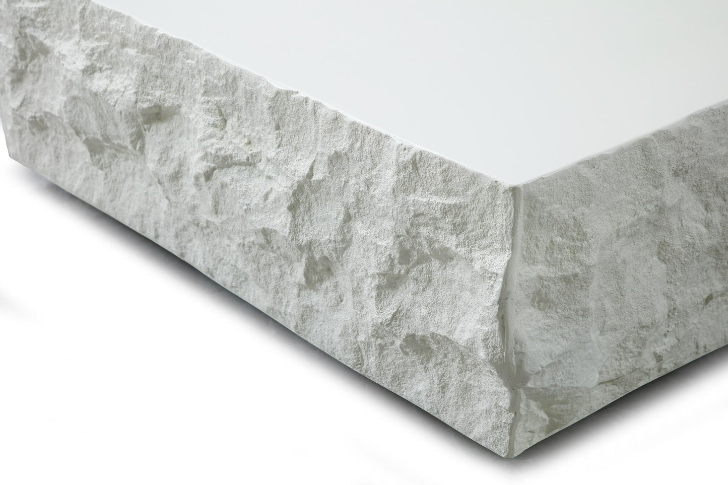 Modrest Quarry Modern Off-White Square Coffee Table A Harmonious Blend of Minimalist Design and Elegant Functionality for Contemporary Living Spaces