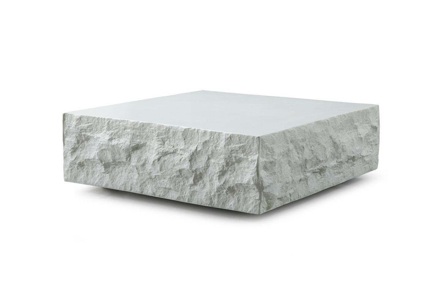 Modrest Quarry Modern Off-White Square Coffee Table A Harmonious Blend of Minimalist Design and Elegant Functionality for Contemporary Living Spaces