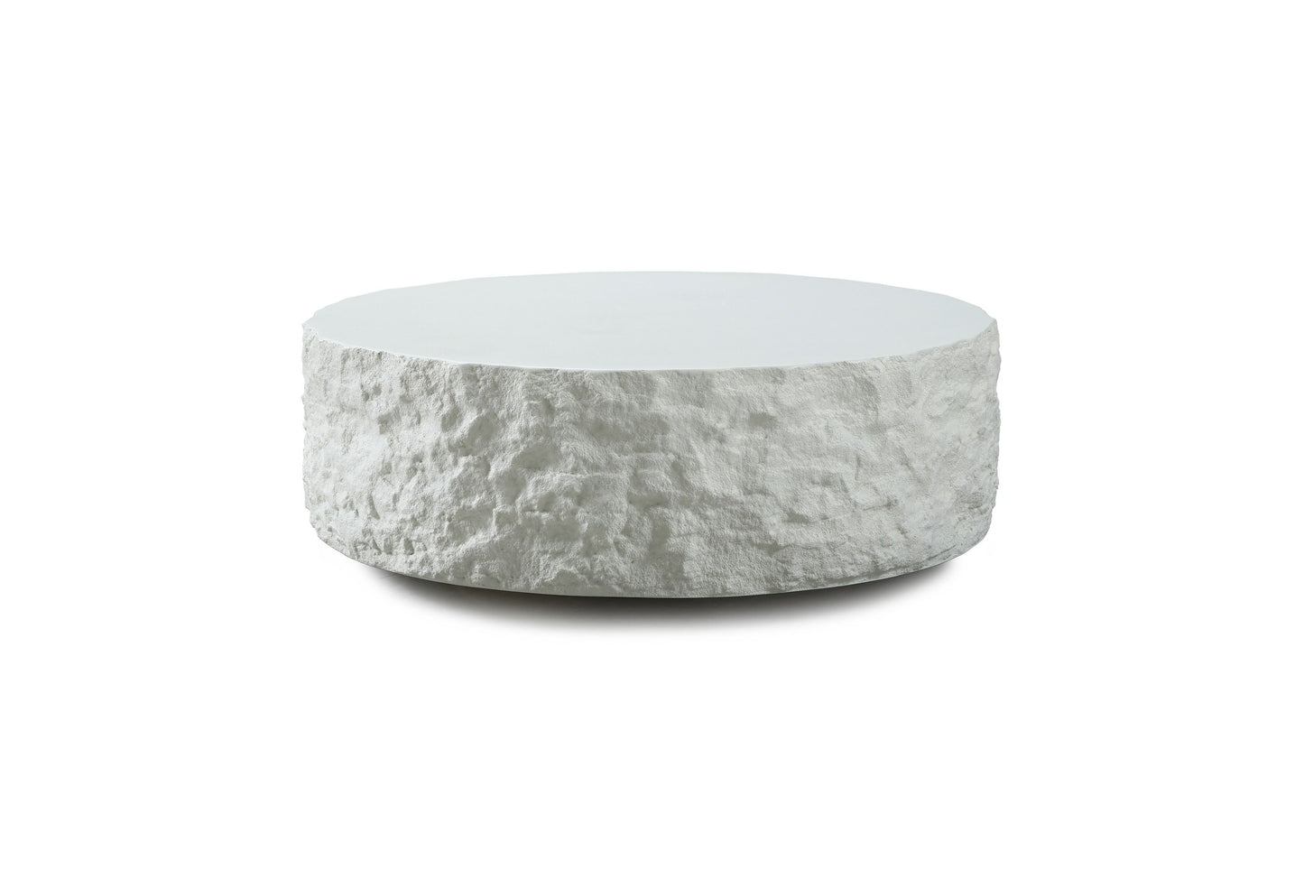 Modrest Quarry Modern Off-White Round Coffee Table A Harmonious Blend of Minimalist Design and Elegant Functionality for Contemporary Living Spaces
