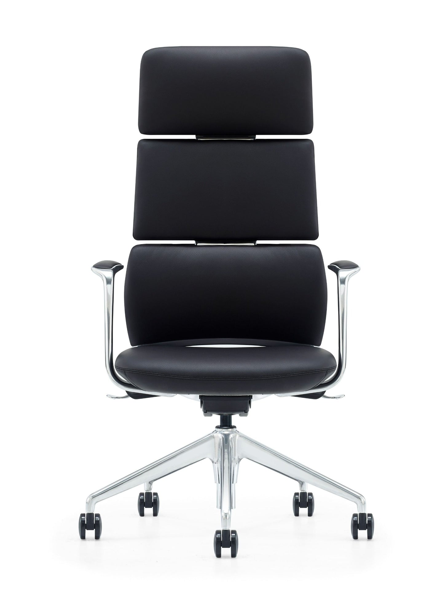Modrest Clyne Modern Black Vegan Leather Executive Office Chair A Sleek Fusion of Sustainable Craftsmanship and Contemporary Elegance for Sophisticated Workspaces