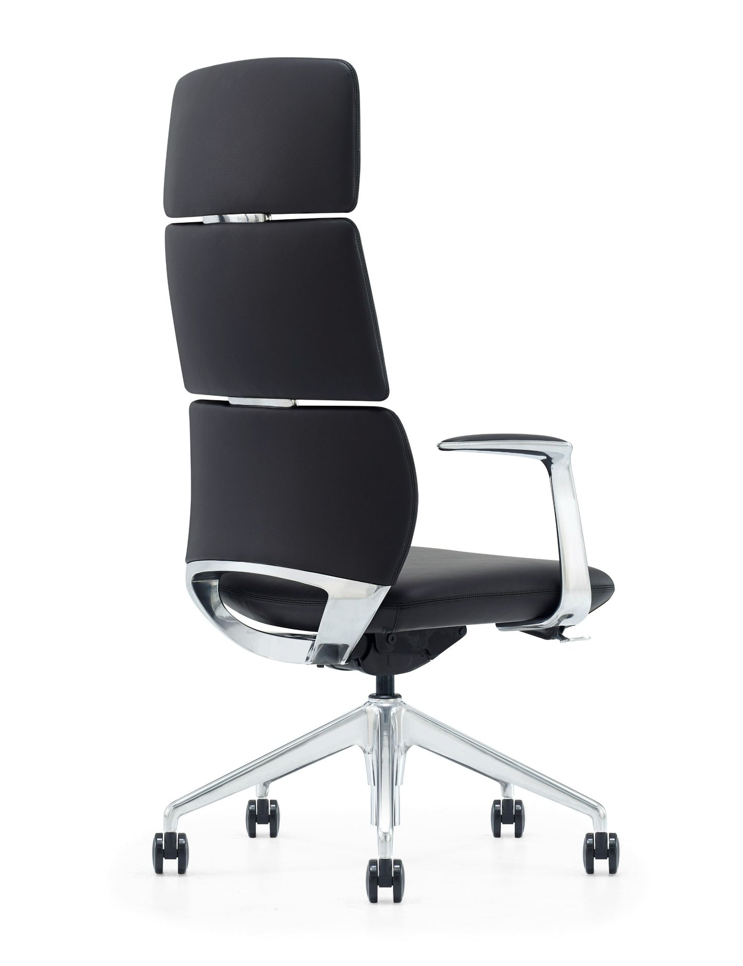 Modrest Clyne Modern Black Vegan Leather Executive Office Chair A Sleek Fusion of Sustainable Craftsmanship and Contemporary Elegance for Sophisticated Workspaces