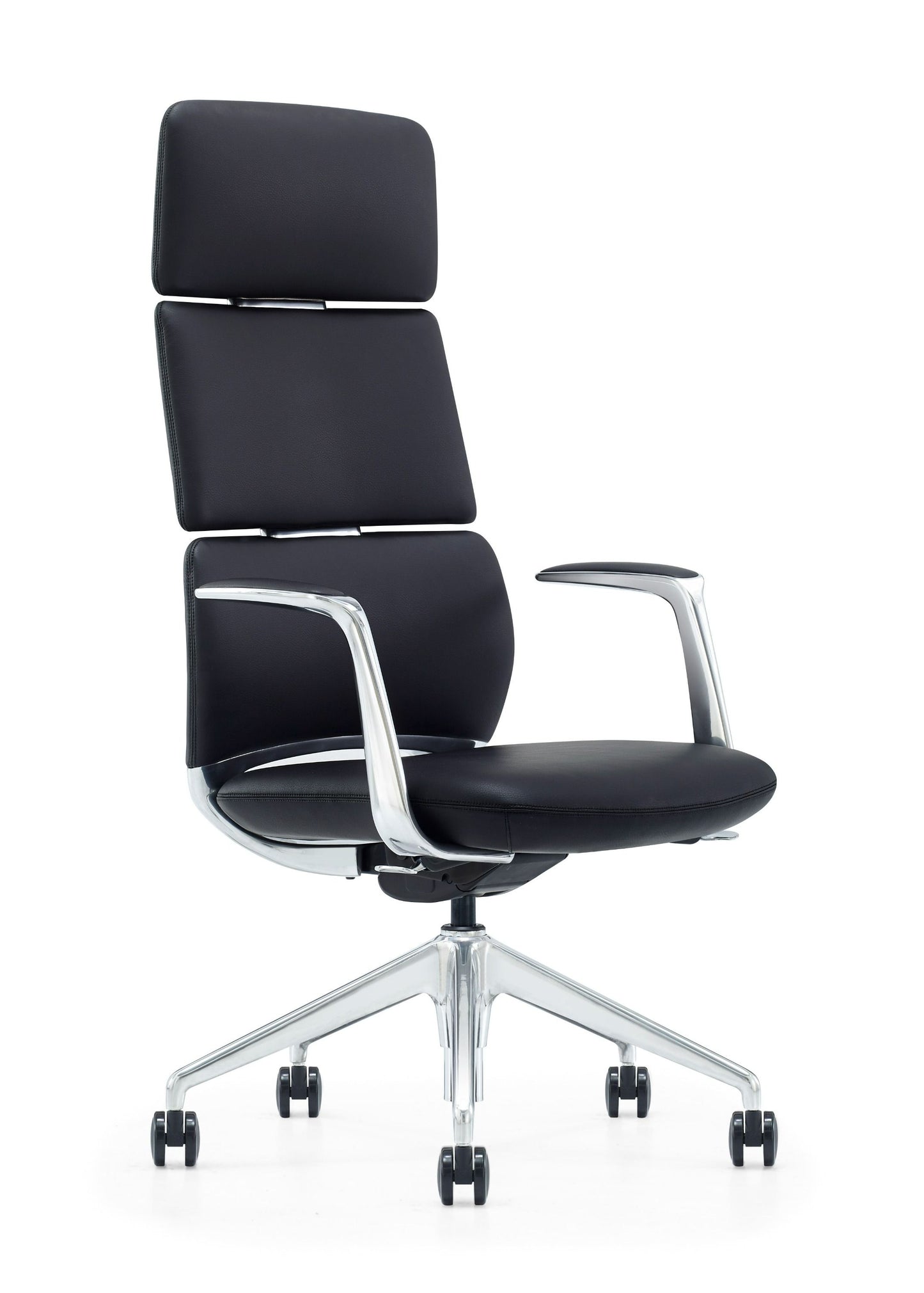 Modrest Clyne Modern Black Vegan Leather Executive Office Chair A Sleek Fusion of Sustainable Craftsmanship and Contemporary Elegance for Sophisticated Workspaces