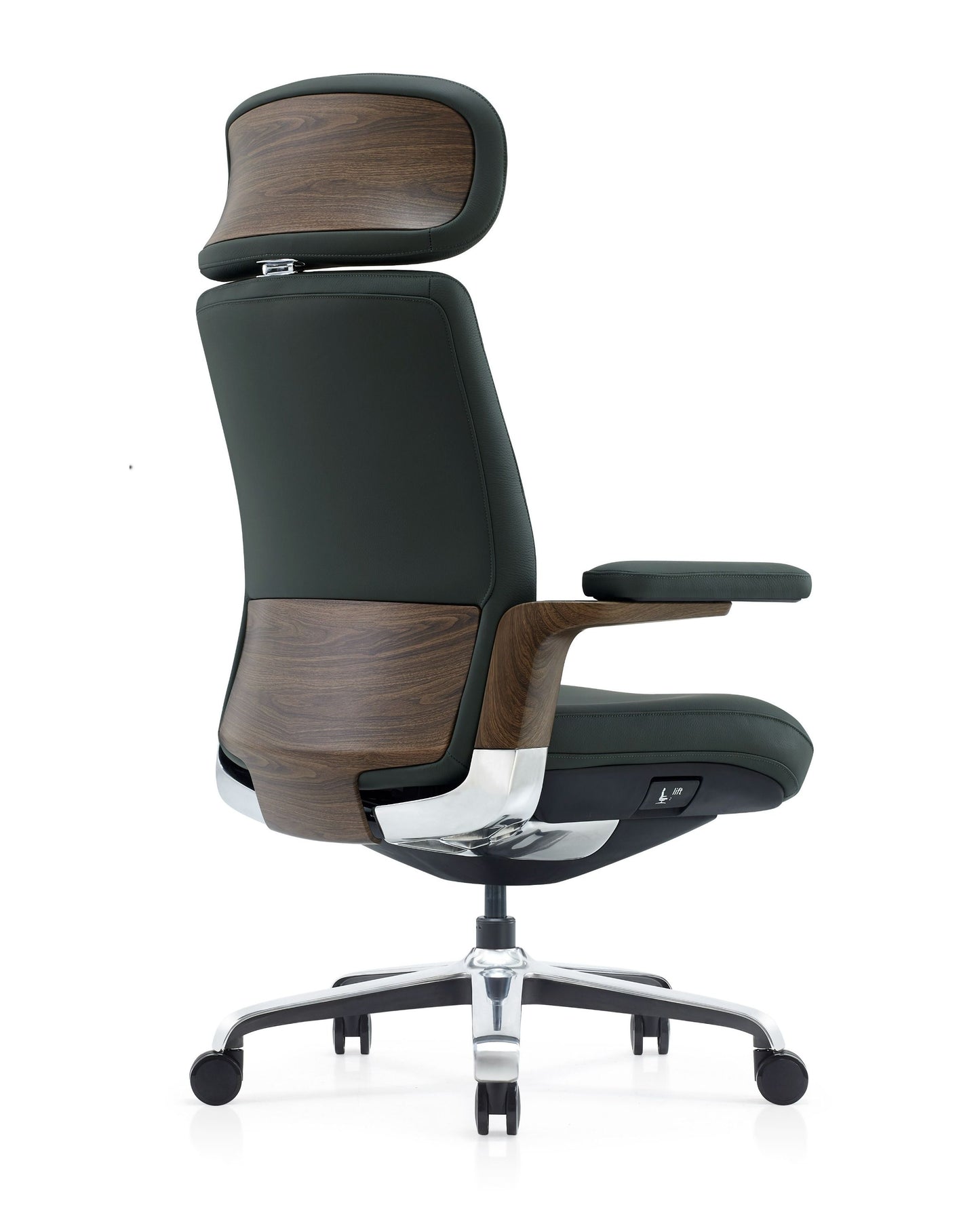 Modrest Johnson Modern Green Leather Executive Office Chair A Bold Fusion of Vibrant Elegance and Ergonomic Design for Sophisticated Workspaces