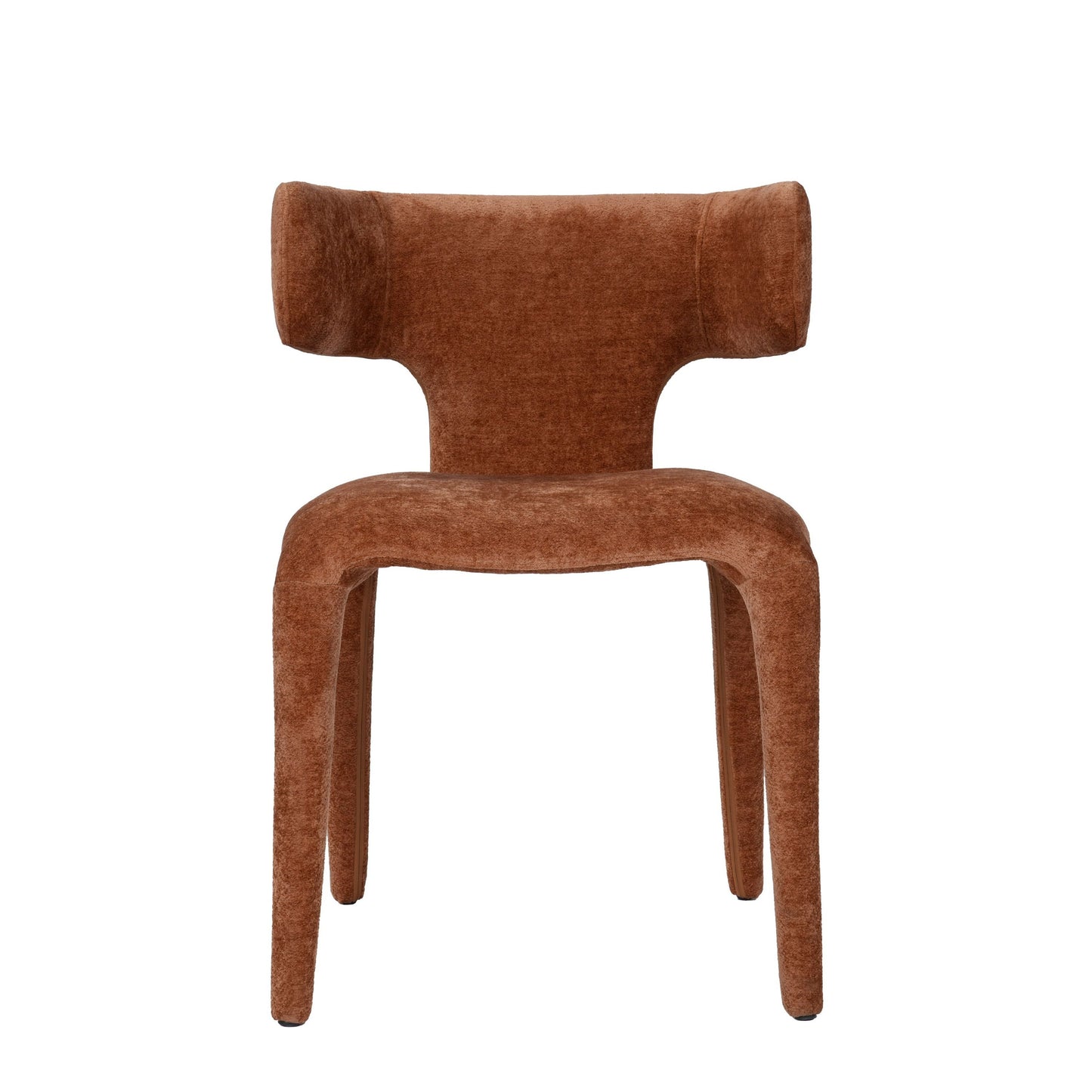 Modrest Saehee Modern Rust Velvet Dining Chair - Elegant, Stylish, and Comfortable Seating for Any Dining Space