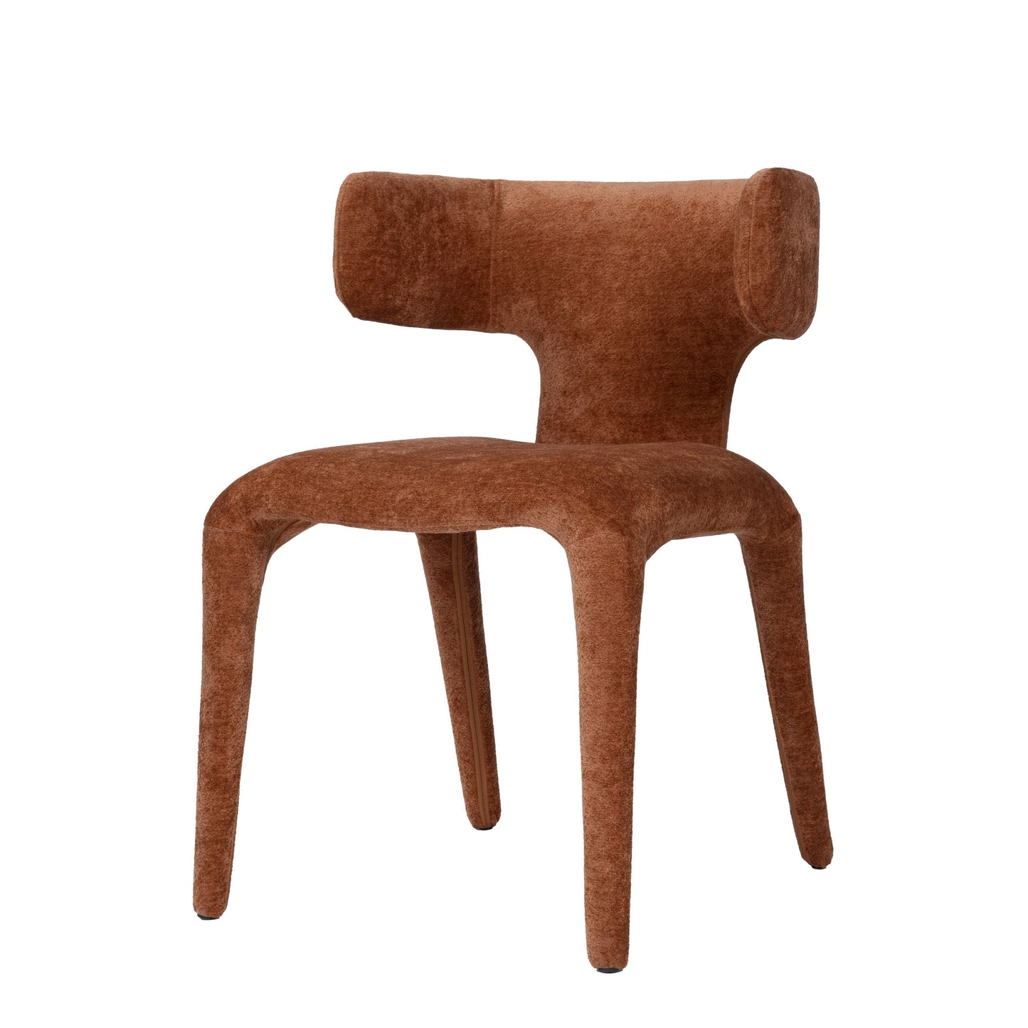 Modrest Saehee Modern Rust Velvet Dining Chair - Elegant, Stylish, and Comfortable Seating for Any Dining Space