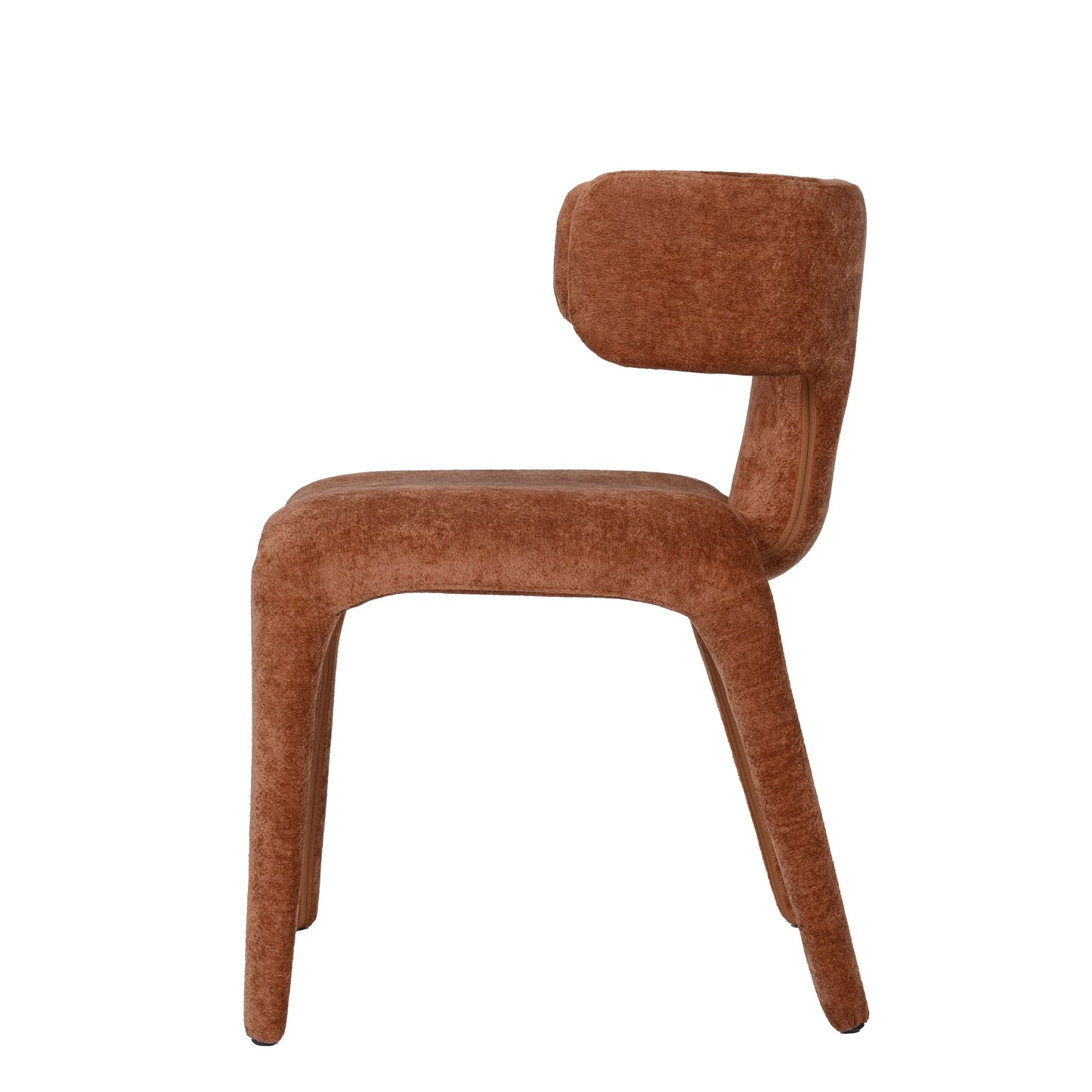 Modrest Saehee Modern Rust Velvet Dining Chair - Elegant, Stylish, and Comfortable Seating for Any Dining Space