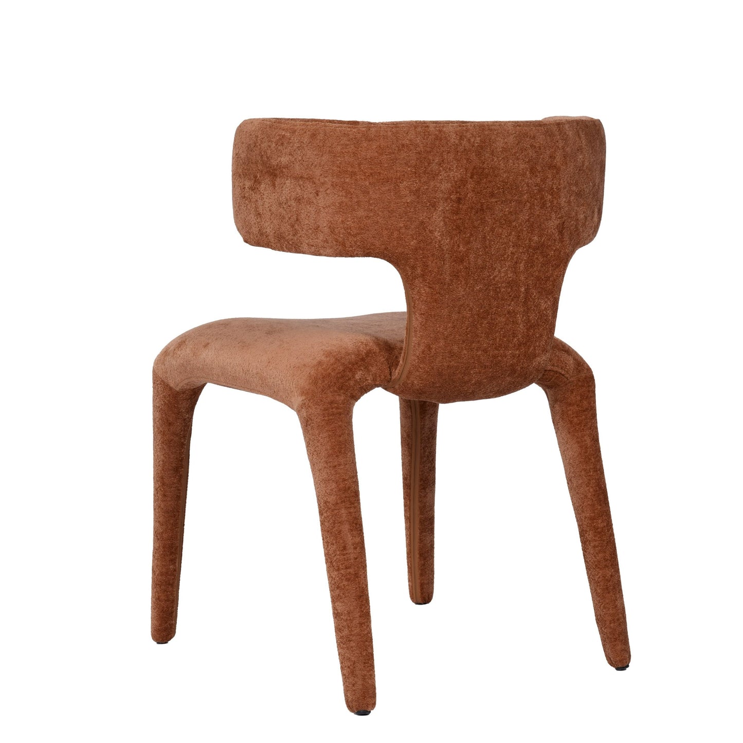 Modrest Saehee Modern Rust Velvet Dining Chair - Elegant, Stylish, and Comfortable Seating for Any Dining Space
