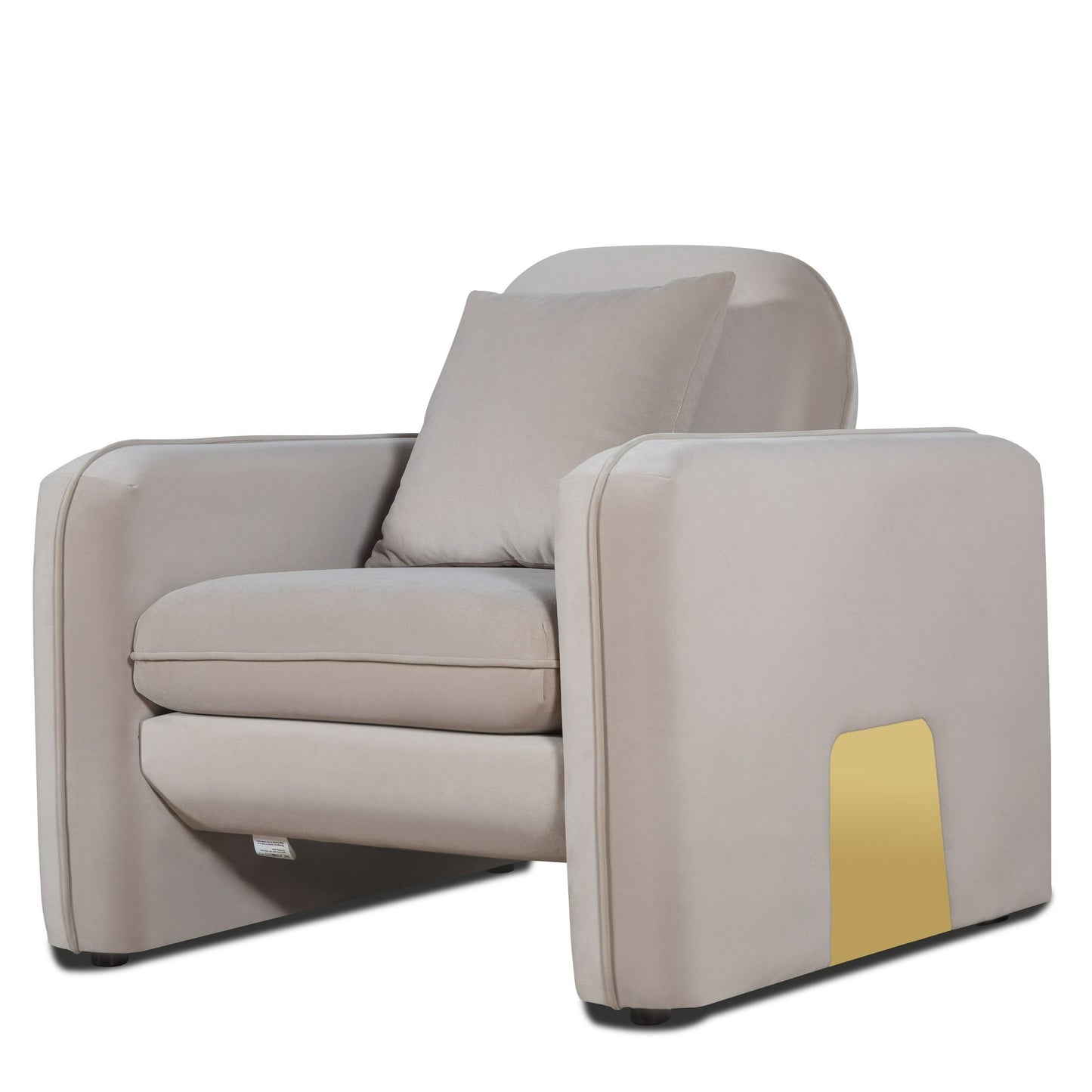 Divani Casa Gaston Modern Taupe Velvet Sofa Set - Luxurious and Stylish Living Room Furniture