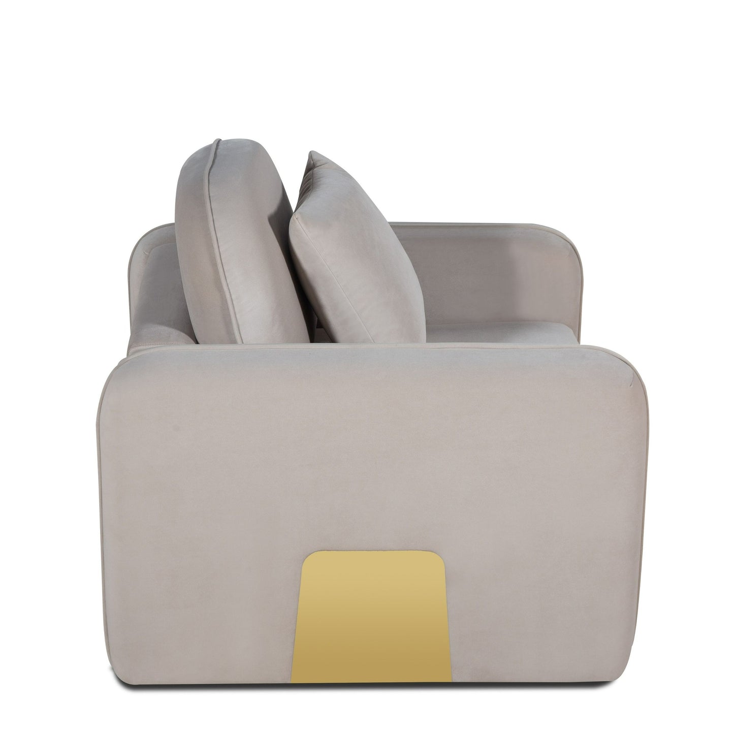 Divani Casa Gaston Modern Taupe Velvet Sofa Set - Luxurious and Stylish Living Room Furniture