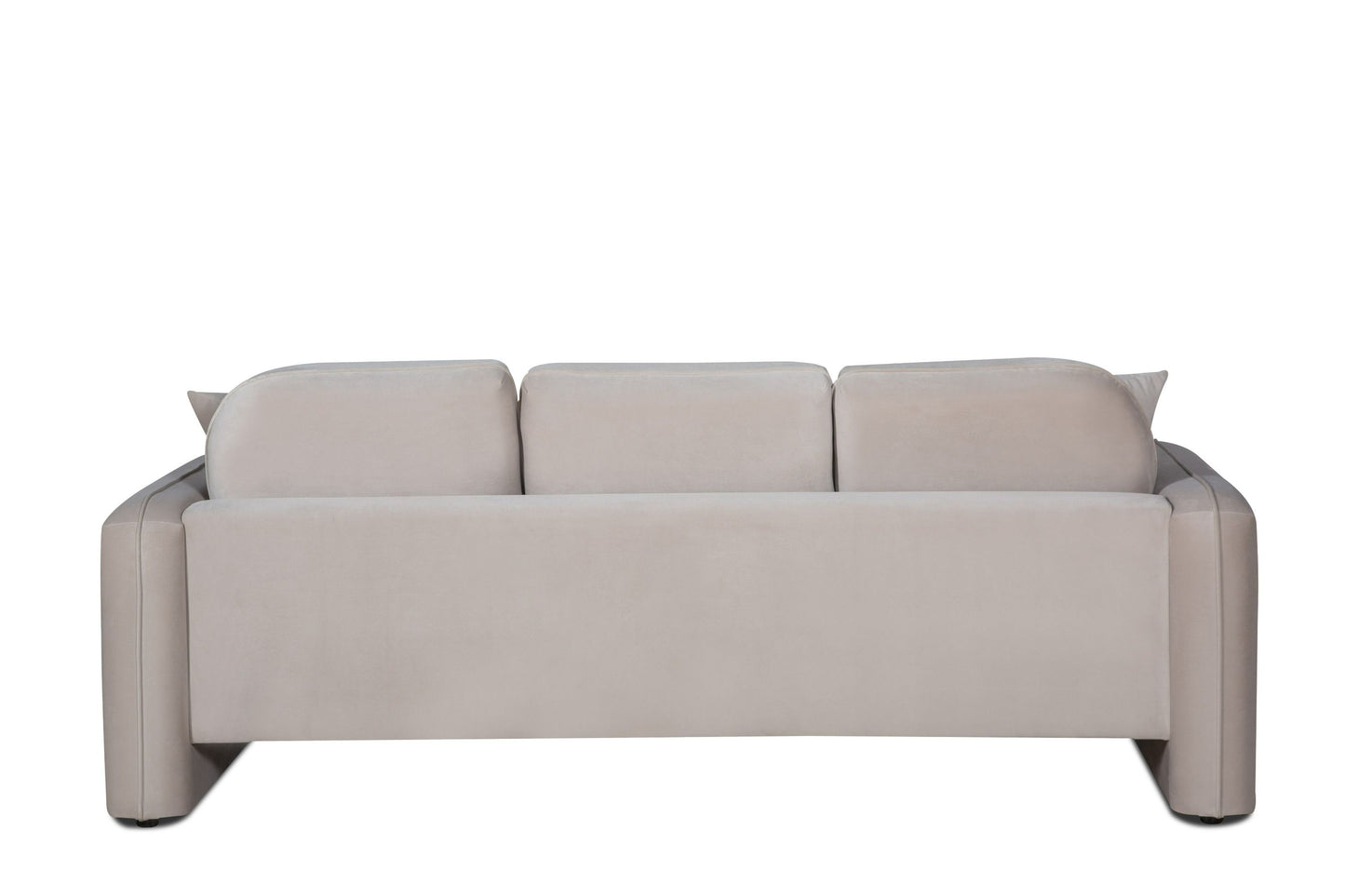 Divani Casa Gaston Modern Taupe Velvet Sofa Set - Luxurious and Stylish Living Room Furniture
