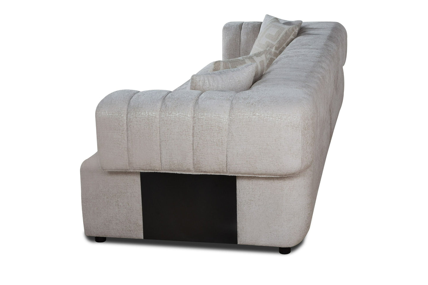 Divani Casa Moreno - Modern Beige Fabric 4-Seater Sofa - Spacious and Stylish Seating for Contemporary Living Rooms