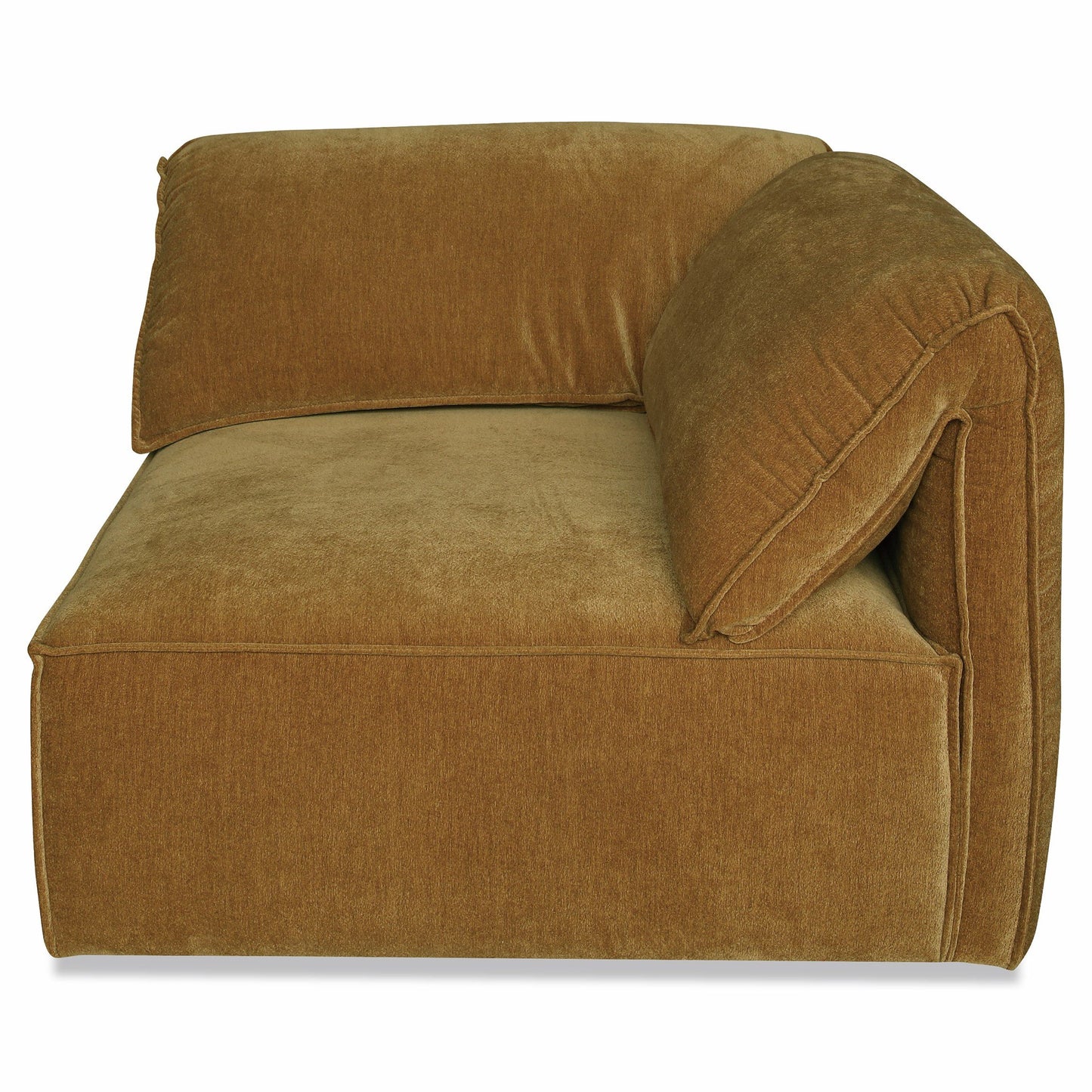 Divani Casa Gene Modern Ochre Fabric 5-Piece Modular Sectional Sofa - Versatile and Stylish Seating for Your Living Room