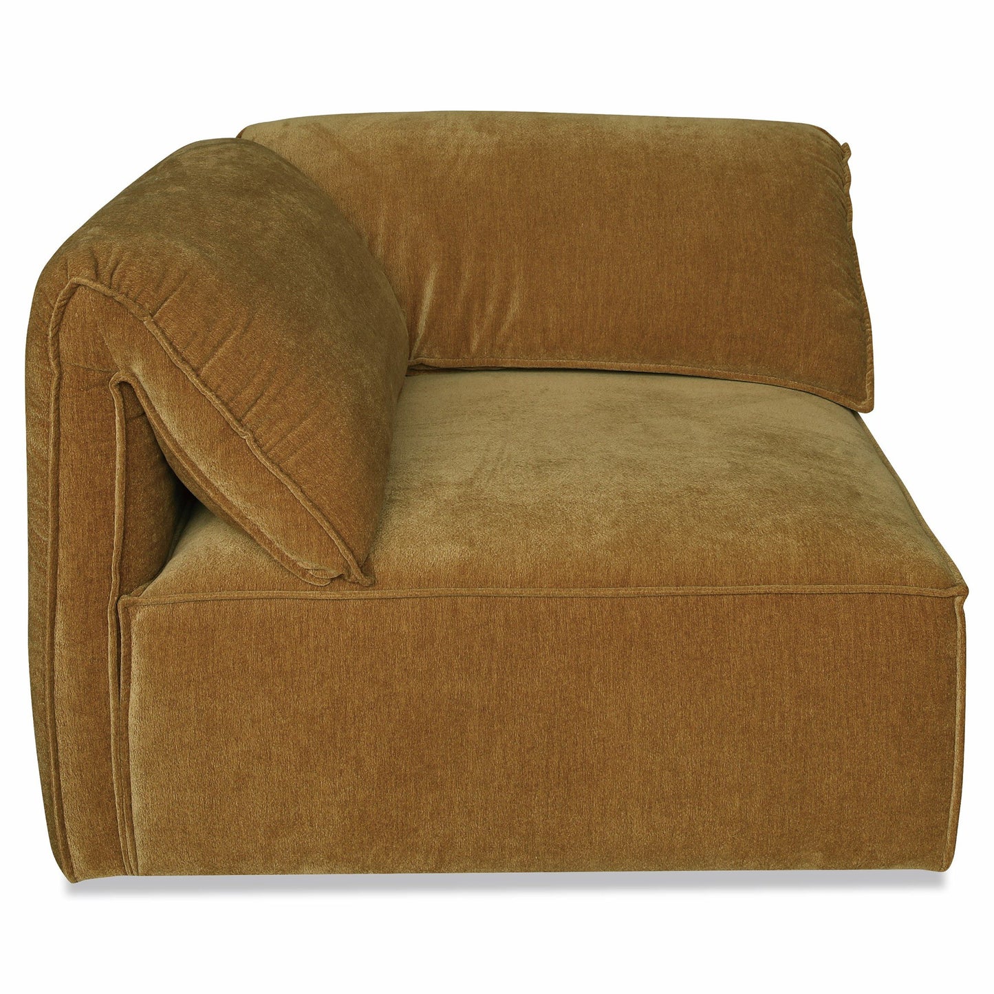 Divani Casa Gene Modern Ochre Fabric 5-Piece Modular Sectional Sofa - Versatile and Stylish Seating for Your Living Room