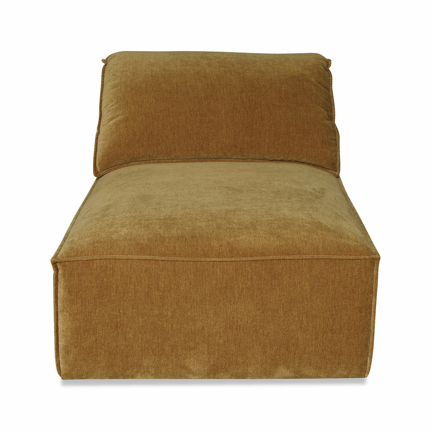 Divani Casa Gene Modern Ochre Fabric 5-Piece Modular Sectional Sofa - Versatile and Stylish Seating for Your Living Room