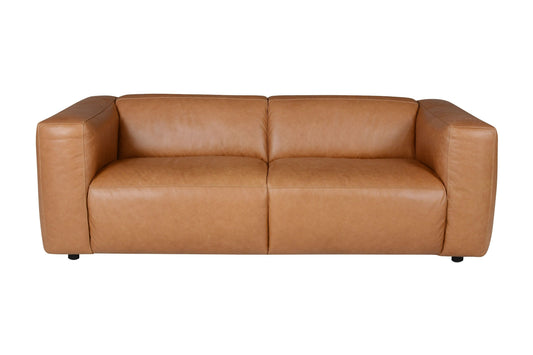 Divani Casa Atka Modern Brown Leather Sofa - Elegant and Comfortable Sofa for Contemporary Living Rooms