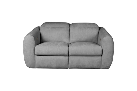 Divani Casa Brevig Modern Grey Fabric Sofa with 2 Recliners - Comfortable and Stylish Seating for Relaxed Living Rooms