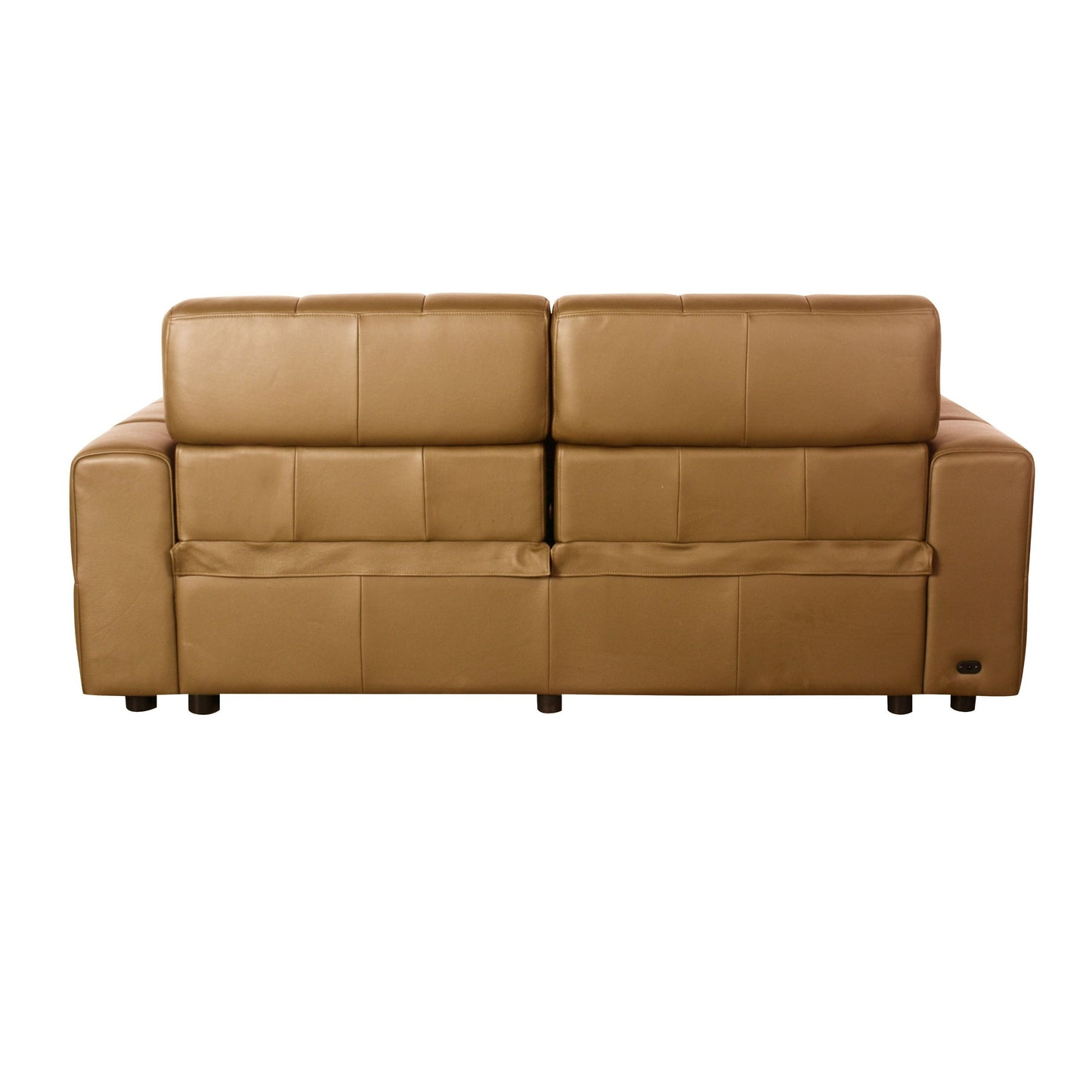 Divani Casa Chevak Modern Brown Leather Sofa with 2 Recliners - Stylish and Comfortable Seating for Relaxed Living Spaces