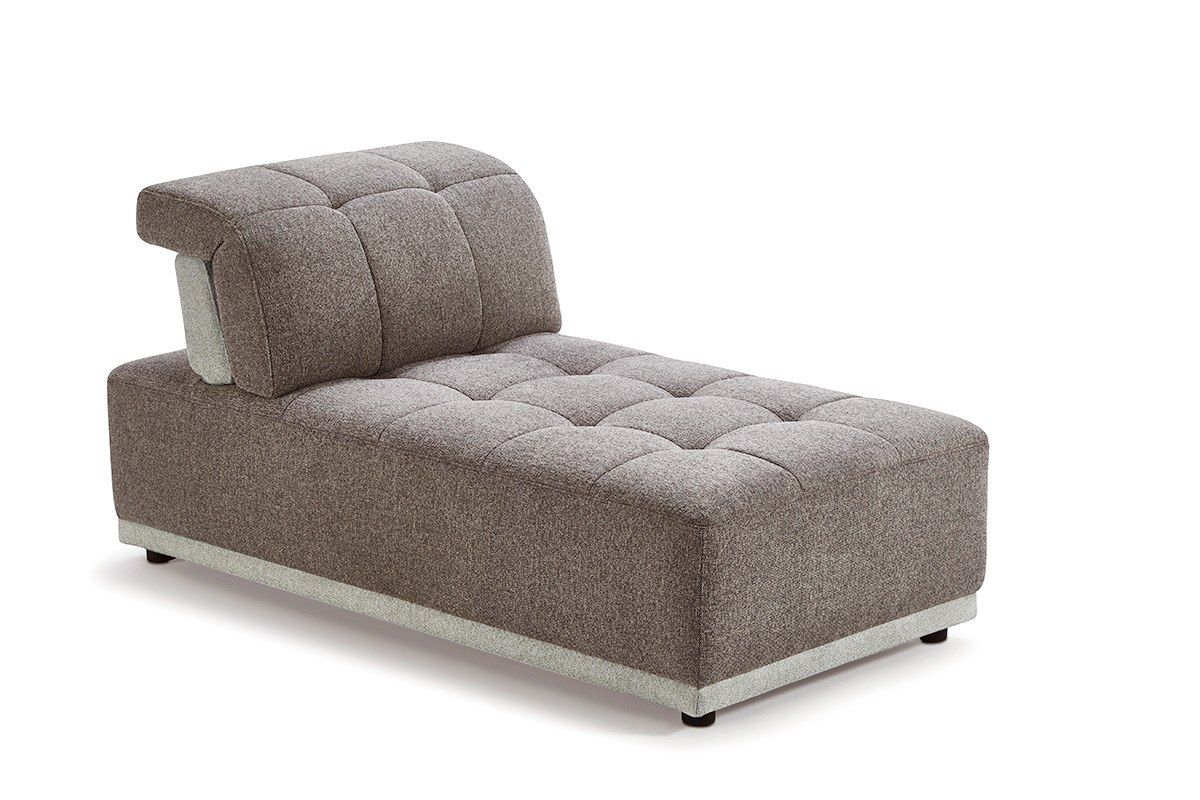 Divani Casa Ekron Modern Brown & Beige Fabric Modular Sectional Sofa - Stylish and Comfortable Seating for Any Living Room